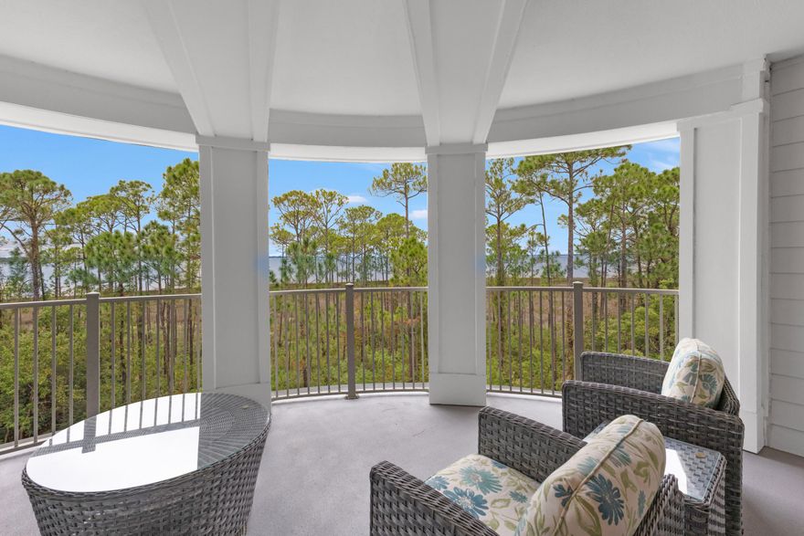 Experience breathtaking western views of the Choctawhatchee Bay and spectacular sunsets from this spacious 4th-floor, 2-bed, 3-bath lock-off condo in Bahia. Beautifully furnished in a contemporary coastal style, this residence offers both elegance and flexibility. The versatile lock-off floor plan allows for three rental options--as a full 2-bedroom/3-bath unit, a 1-bedroom/2-bath, or a separate studio--making it an ideal investment opportunity. Inside, you'll find a bright, open living area with a sleeper sofa for extra guests, a sleek kitchen with black granite countertops, breakfast bar, and modern appliances, plus granite accents throughout. Step out onto the curved balcony and take in stunning sunsets over the bay, or stroll to the Solstice Club. The nearby Baytowne Marina offers opportunities for boating, fishing, and enjoying the picturesque waterfront. Additional amenities include access to the Grand Sandestin fitness center, a gated underground parking area and private owner storage area, as well as access to the Solstice Club, which is private owner's clubhouse on the Bay with a large grill, outdoor gas fireplace, indoor bar, flat screen TV and comfortable seating inside and out where you can entertain family and friends while taking in the beautiful sunsets on the Choctawhatchee Bay.

As an introduction to the Sandestin lifestyle, we invite our new owners to explore amenities that make Sandestin special. The listing brokerage and seller(s) are presenting the buyer(s) of this property with (2) 90-minute rounds of Tennis court time, a golf foursome at one of our three championship courses, and a round of golf for up to four (4) players at the unrivaled Burnt Pine Golf Club.Sandestin Golf and Beach Resort features more than seven miles of beaches and pristine bay front, four championship golf courses, 15 world-class tennis courts, a 226-slip marina, a fitness center, spa and celebrity chef dining. Shop, dine and play at the charming pedestrian village, The Village of Baytowne Wharf and more. Inside the gates of the resort, residents enjoy a balanced lifestyle of high-class living, spanning the 2,400 acres from the beach to the bay. Everything within the gates of the resort is accessible by golf cart or bicycle. The entire resort is interconnected by miles of pedestrian, bike and golf cart paths that weave through groves of live oaks, meandering past natural lagoons, fountains, man-made lakes, and meticulously landscaped fairways.