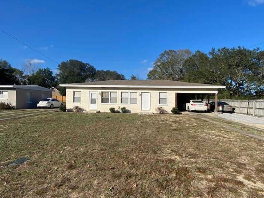 *Available February 8th!*Great location for this upgraded one bedroom unit close to Eglin AFB, Destin beaches, shops and NW Florida Regional Airport. Upgraded Kitchen and Dining area have tile, living room and bedroom have laminate wood flooring. Bath has been upgraded. Kitchen has stove, refrigerator & microwave. Washer/Dryer shared with other two units. Rent includes water/sewer/trash collection & yard maintenance. Pets considered with owner approval.Tenant to verify all data. Please contact Sound Choice Real Estate to schedule a showing- 850-389-8533.