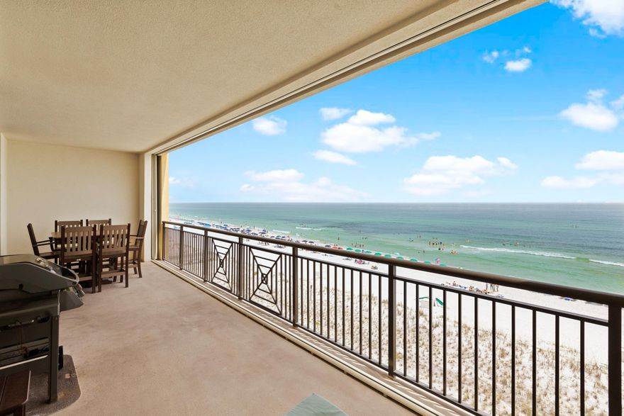 3 Bedrooms with a bunk room Bella Riva 406 is the most sought after address on Okaloosa Island with only 45 units total in the building! This premier condo comes fully furnished and is one of five units only in Bella Riva with this floor plan which features Viking appliances! Enjoy amazing water views and sunsets from your spacious balcony including a natural gas hook-up for your grill. Interior features include: complete stainless Viking brand kitchen appliances with a free-standing Viking gas range, travertine floors throughout the main living areas, crown molding, granite in kitchen and all baths, along with a media room which has a pull out sofa for convenience.