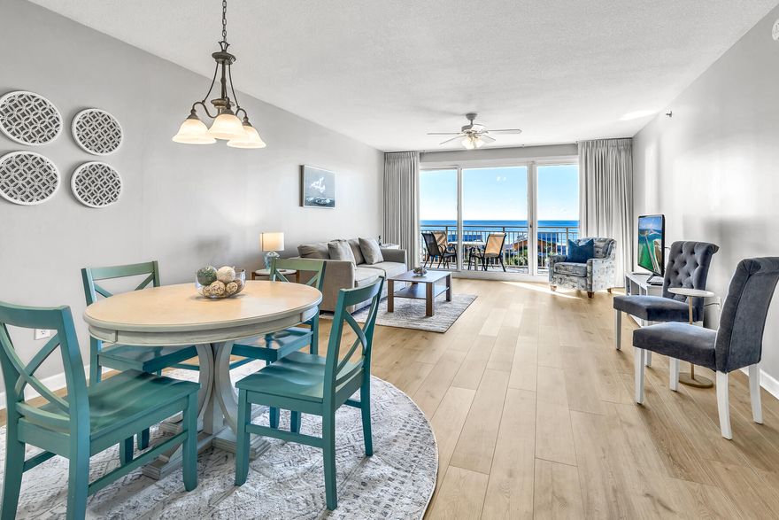 Don't miss out on the opportunity to own this turnkey unit within the gated Sterling Shores! This immaculate 2 bedroom unit features new paint throughout along with new LVP flooring in the main areas. The kitchen boasts Quartz countertops, new blacksplash, and all new stainless steel appliances. Other updates in the unit include: new hot water heater, washer, dryer, and a never used sleeper sofa with upgraded mattress. Enjoy the beautiful Gulf views from the spacious patio that can be accessed from the living room or the master bedroom! Sterling Shores amenities include a fitness room, lagoon pool, theatre room, deeded beach access, along with a heated Gulf front pool. This unit would make the perfect vacation rental, second home, or full time residence!