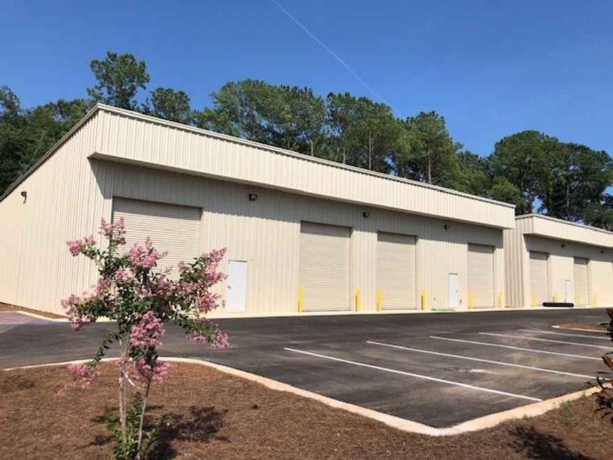 Commerce Park consists of (2) 5,600 sqft. of Flex Warehouse Buildings that divided into 2800 sqft spaces. Buildings are wide open warehouse floor plan that offers (4) 12ft roll up doors and 2 front entry doors, H/C Office and Bathroom . Ceiling height is 24 ft and 22 ft eave heights. Each building has 16 parking spaces and 1 handicap space, trash receptor and loading zone space.