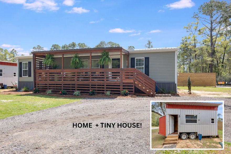 Pristine condition and great location!! 3-bedroom, 2-bath home built in 2021 on a spacious 0.32-acre lot in South Freeport! This home showcases a split floor plan w/ an open-concept living area. The open kitchen boasts stainless steel & black appliances & a generously sized island. The primary ensuite features a stylish double vanity & a spacious soaking tub complemented by a separate walk-in shower. You'll love the homes exterior appeal w/ a brand-new metal roof (installed January '25) & a charming front porch added just 2 years ago. The backyard offers privacy w/ an 8-foot fence, while the beautifully landscaped yard w/ circular drive includes azaleas planted in October. BONUS: A tiny house on the property was previously rented for $700/month-- a great opportunity for extra income or guest space! Washers & Dryers Convey X Flood Zone. Buyer to verify all information for accuracy.