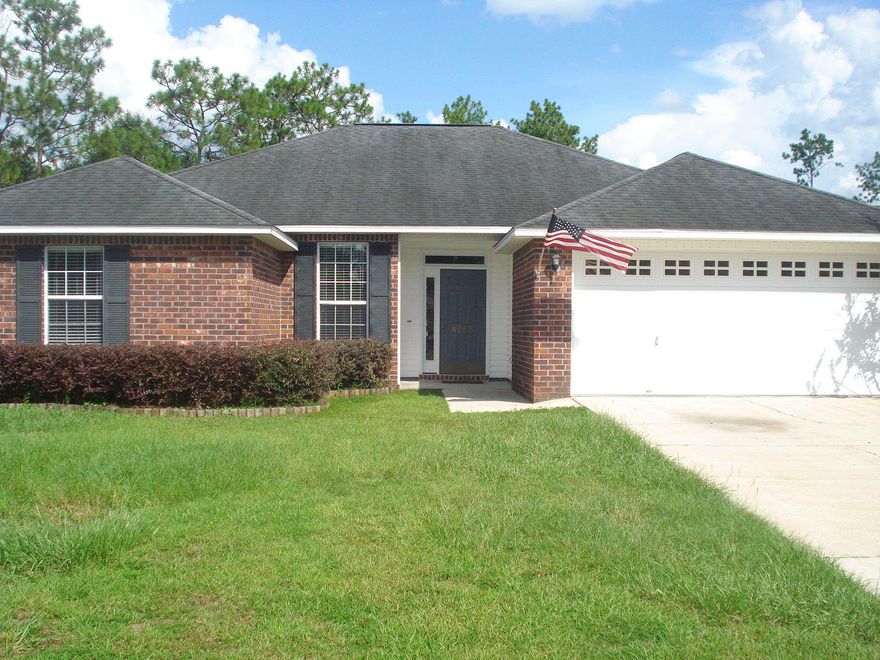 SOUTH OF I10, Ranch on a cul-de-sac...-this beautiful brick home, feels like you are walking into a brand new home with a tranquil color scheme. A split floor plan with newly painted beautiful gray slate walls, high ceilings, brand new flooring, brand new carpet in bedrooms, beautiful clean kitchen with brand new appliances. The kitchen leads into the utility room which makes it convenient for laundry. The home is immaculate with an inviting master bedroom (very large), his and her vanity, garden bathtub, separate shower and a huge Master closet. Not only is the home gorgeous on the inside, but the outside is spectacular with a brand new fence, very large backyard with a porch you can grill out on. The lot just over half acre, driveway has many car spaces. Don't let this one get away