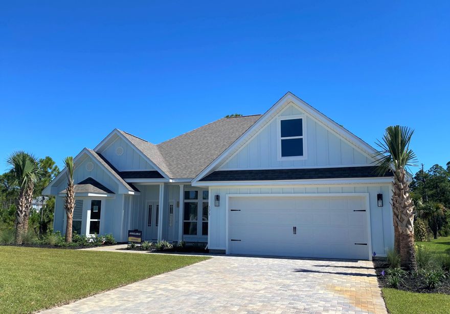 Welcome to Lakeview in beautiful Santa Rosa Beach! The Emma is a 3 bed, 2 bath floor plan. Located just off the foyer, you will find a flex space with plenty of room at the front of the home. The kitchen opens into the spacious family room with a tray ceiling. Through the family room are 2 additional bedrooms with shared bathrooms and a laundry room. Bedroom 1 is located just off the breakfast nook and includes tray ceilings in the bedroom, dual vanity sinks with granite countertops in the bathroom, and a large walk in closet. This community is just minutes from shopping, dining, walking/bike paths and approximately 1.36 miles from Public Beach Access on Hwy 30A.