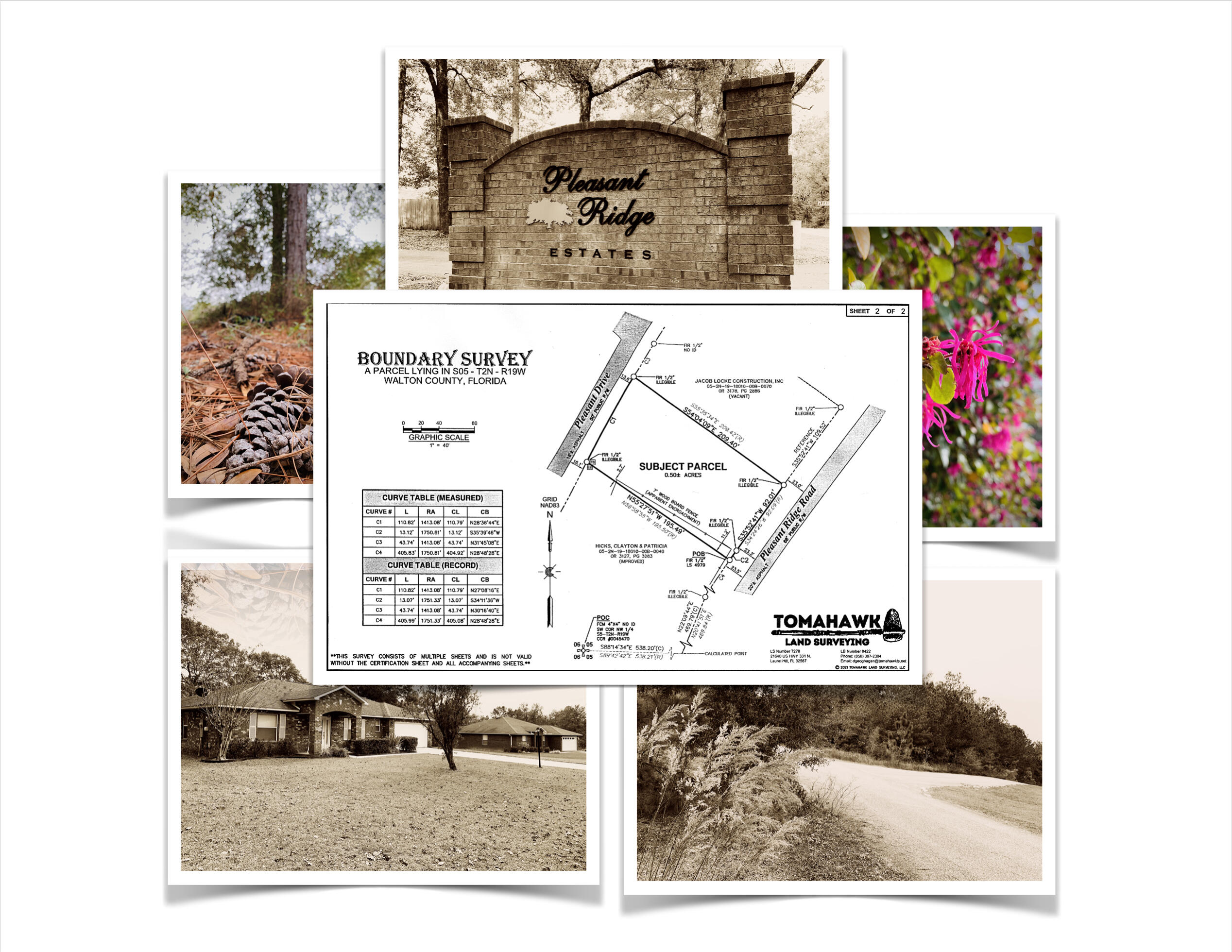 Lot 6, a pristine 0.5+ acre parcel located in beautiful Pleasant Ridge Estates -- a stately brick home community nestled high amid Northern Florida's pines and hardwoods. Future home site is located minutes to Defuniak Springs, Ponce de Leon Springs State Park, and, of course, the World's most beautiful beaches, 30A, the Gulf Coast. Adjacent lot 7 (0.5+ acres) is listed separately and concurrently. Together these parcels comprise 1.04+ acres in total and are the last prime buildable lots available in this community featuring 2,000+sq ft brick homes! The pleasant life awaits you here. Come see for yourself!