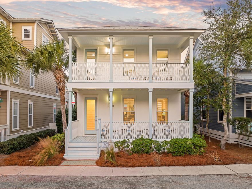 One of the lowest priced home in Seacrest Beach! Step into your coastal retreat, ''Beach Ball'' where modern elegance meets beachside charm. This stunning property boasts a freshly updated exterior, featuring a serene coastal palette that perfectly complements the surrounding natural beauty. As you enter, you'll be greeted by an inviting interior adorned with beautiful hardwood floors, exuding warmth and sophistication. Coastal accents throughout the home create a relaxed atmosphere, ideal for unwinding after a day at the beach. The new furnishings enhance the space, offering both style and comfort for you and your guests. The outdoor spaces allow for a flow for additional living highlighted by the by the covered back porch and grill area. Walk down the stepping stones to your outdoor shower for after beach cooling off.

As you ascend the hardwood stairs you are greeted by the primary suite is on the second floor with a charming covered balcony for sipping your morning coffee. The sophisticated deep blue hues in the primary ensuite create the perfect ambience for soaking in the jetted spa like tub. There are two additional bedrooms featuring a bunk room and additional outdoor space with covered balcony accessible by both bedrooms with the hallway bath is conveniently accessed.

"Beach Ball" is the ideal rental investment with a track record of rental income and all furnishings to convey.

Nestled between Rosemary Beach and Alys Beach. Positioned on the East end of 30A in the master-planned community of Seacrest Beach with 1.3 miles of trails, community resort style pool with a sprawling 378,000 gallon lagoon style. The deeded beach is also easily accessible by a leisurely bicycle ride or a quick 3-4 minute ride on the Seacrest tram. Enjoy the romantic cobblestone streets in Rosemary Beach with cafes style dining al fresco. For a more urban vibe head to the shops and dining at 30Avenue.


