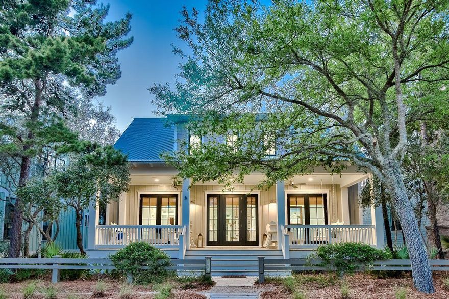 Beautifully renovated and primely located in Phase III Watercolor, this exceptional 3,502 square feet, six bedroom home features premium finishes with unparalleled interior design and professional decor. Characterized by southern elegant architectural design, this charming coastal retreat makes the perfect secondary home with easy beach access and great short term rental opportunity. Notable features include premium ship lap walls, southern style porches on both the front and rear elevation, custom wood tray ceilings, reclaimed heart of pine flooring, central vacuum system, Sonos speakers in every room as well as ample parking on this over-sized homesite.