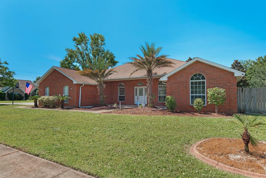 Under Contract with Kickout Clause & accepting backup offers now. New A/C & roof coming soon! Lake front, 1/3+ acre corner lot only 3mi West of Hurlburt Field. This striking contemporary has plenty of room to grow into with large bedrooms all the way through. The huge foyer says 'come on in' while the kitchen will allow you to let it all hang out conveniently with its well laid out plan. This single story 5BR and additional 550sf (that is also heated/cooled) sunroom will allow you to surrender to the comfort of home. Jack & Jill bathrooms help ensure availability and privacy for all. Master bath includes separate garden tub & shower; master bedroom has two separate closets. Oversized driveway. Property is located on the lake, great for relaxing and/or fishing!