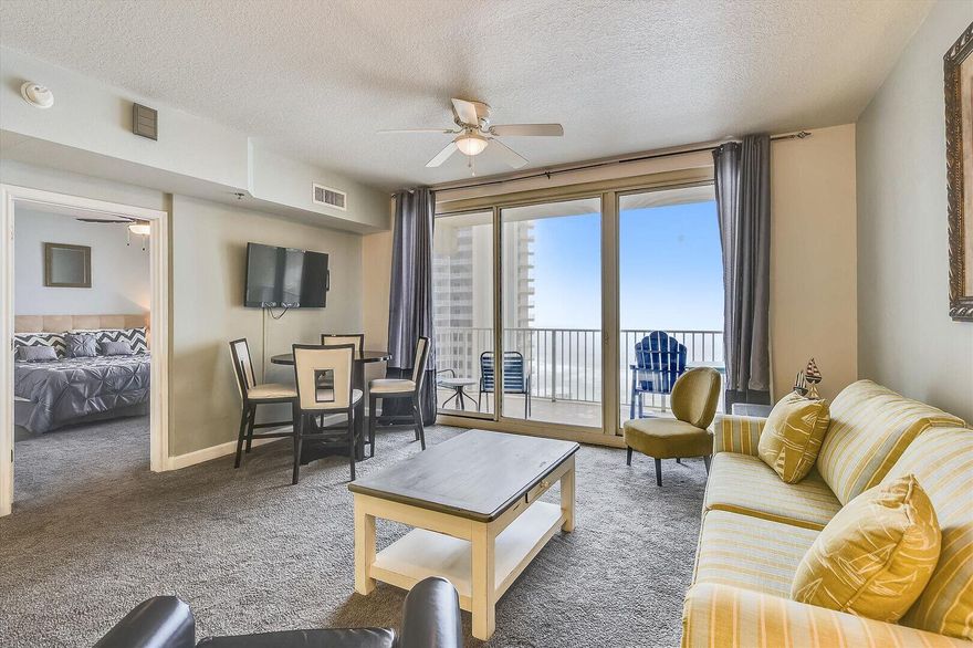 Offered at a low price of $329,000 which INCLUDES parking space #1272. There is also an additional space #1109 that can be purchased for $25,000. 11 stack condos are the most desirable and some of the highest grossing rental income condos in Shores of Panama and offered unparalleled views of the Gulf of Mexico.Updated Gulf-Front Condo | Popular ''C'' Floor Plan at Shores of Panama.Experience beachside luxury in this beautifully updated unit at the highly sought-after Shores of Panama, Panama City Beach's #1 vacation destination. This condo offers:Master bedroom with direct Gulf views.Bunk room and two full bathrooms.Tile flooring in main living areas, and carpet in bedrooms. Spacious private balcony with breathtaking views of the Gulf of Mexico. This is a prime short-term rental opportunity or a dream second home. Shores of Panama is a 23-story Tuscan-inspired beachfront resort offering unparalleled amenities: Nearly 500 feet of private Gulf frontage. 13,966 sq. ft. zero-entry lagoon-style Gulf-side pool. Gulf-front hot tub + large heated indoor pool & hot tub. Two Tiki bars serving lunch & dinner. Health & fitness center. On-site beach rental services and activities. Free high-speed internet access. Covered parking deck. Located next to Pineapple Willy's and within walking distance to restaurants, shopping, and entertainment everything you need for the perfect beach getaway is right here. Join the thousands who return year after yearyou and your guests will LOVE Shores of Panama.