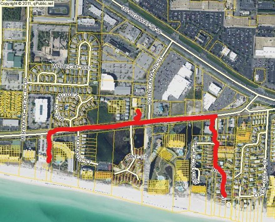 This is a darling 1 bedroom, ground floor unit with the pool just outside your front door. Features include tile floors, hallway bunks and washer and dryer in the unit. This small complex is just across Poinciana Blvd from Winn Dixie and is very convenient to restaurants and shopping. There are 2 beach accesses within a couple of blocks of the complex. This is one of the best buys along Scenic Gulf Dr.