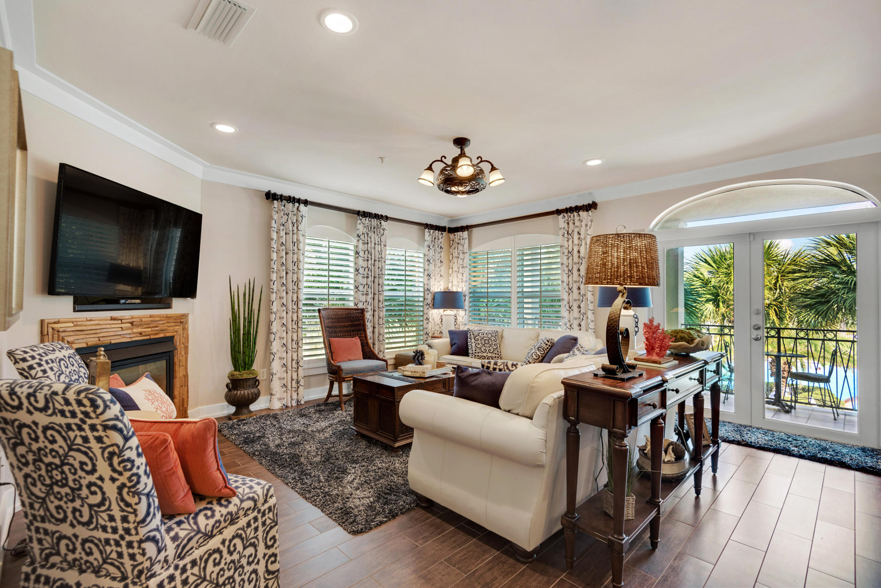 Rare 4-BR Condo Overlooking Pools in Private CommunityWith some of the highest sand dunes, beach access and services, the Villas at Seacrest Beach are well-positioned for a lifestyle that blends the best of Florida's natural amenities with savvy investment potential. This pristine 4-BR condo was completely renovated in 2015 with impressive features throughout including hardwood style tile floors, crown molding, and wainscot down the hallway.The soft pewter gray gourmet kitchen sports custom cabinets, stainless steel appliances including a Dacor six burner gas range with double ovens, a Sub-Zero refrigerator, granite countertops, a large center island with room for seating and a Dacor stainless steel drawer microwave.