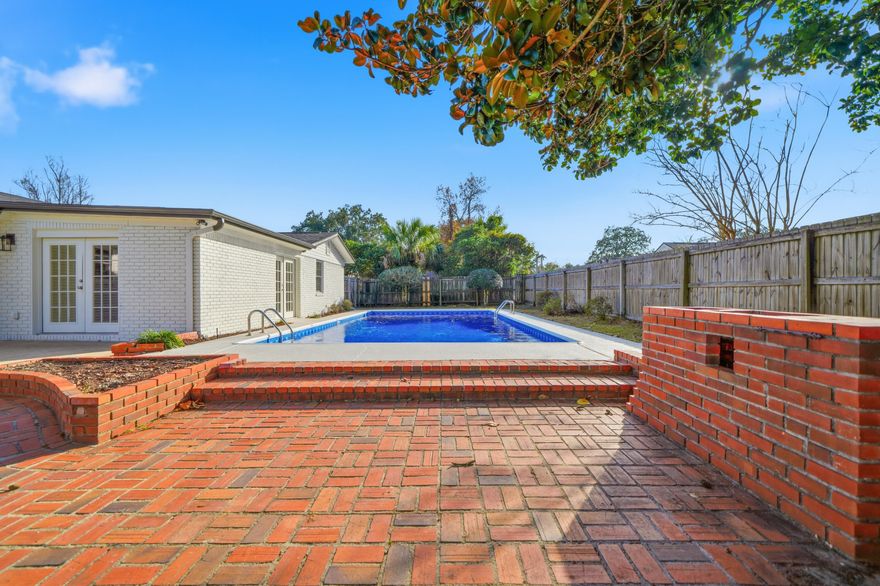 Professional Photos and new sod By weekend ?  Pool Home Alert!  Bayou Woods Gem - Move-In Ready!3BR/2BA | 2000 sq. ft.  2025 Roof & Pool Liner  2021 AC + Updated Kitchen & Baths  Fresh paint, new fans/lights, complete rewire , Dedicated office with pool views New Sod coming this week.  Relax, entertain, and enjoy your sparkling pool in a prime location. This one won't last--schedule your showing today!