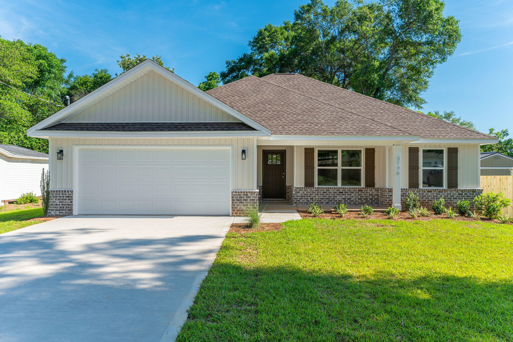 Stop the car and look no farther! This gorgeous Craftsman style home in North Crestview is complete and looking for a family to call HOME. If you like all things new and want a local builder who takes a custom approach on finishing touches this home is the one for you. On top of beautiful touches inside and out the builder if offering a $7,500 closing cost credit with an acceptable offer. A few of my favorite features outside include the full landscape package and privacy fence. If the outside doesn't have you sold the inside will. Upon entering into the home you will be greeted with Lvp flooring in the main living/wet areas, updated lighting package throughout the home, trayed ceiling in the living area, cased out windows, and gorgeous cabinets/counter tops to name a few.