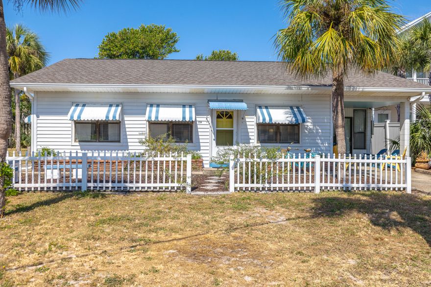 Introducing 234 Sands Street - a multi-family property on the desirable west end of Front Beach Road, just steps from public beach access. This charming beach cottage includes an attached mother in-law apartment and a separate detached cottage. Zoned R-3 and situated on an oversized 0.27-acre lot, it allows for duplex or triplex use. The main home features tongue & groove ceilings, wood floors, two bedrooms, a bunk area, and a spacious Florida room. Both additional units have private entrances, full kitchens, and bedrooms, perfect for long term or short term rentals and extended family stays. With a little TLC, this unique property offers excellent potential for three short-term rentals--an outstanding investment opportunity minutes from Pier Park and 30A!