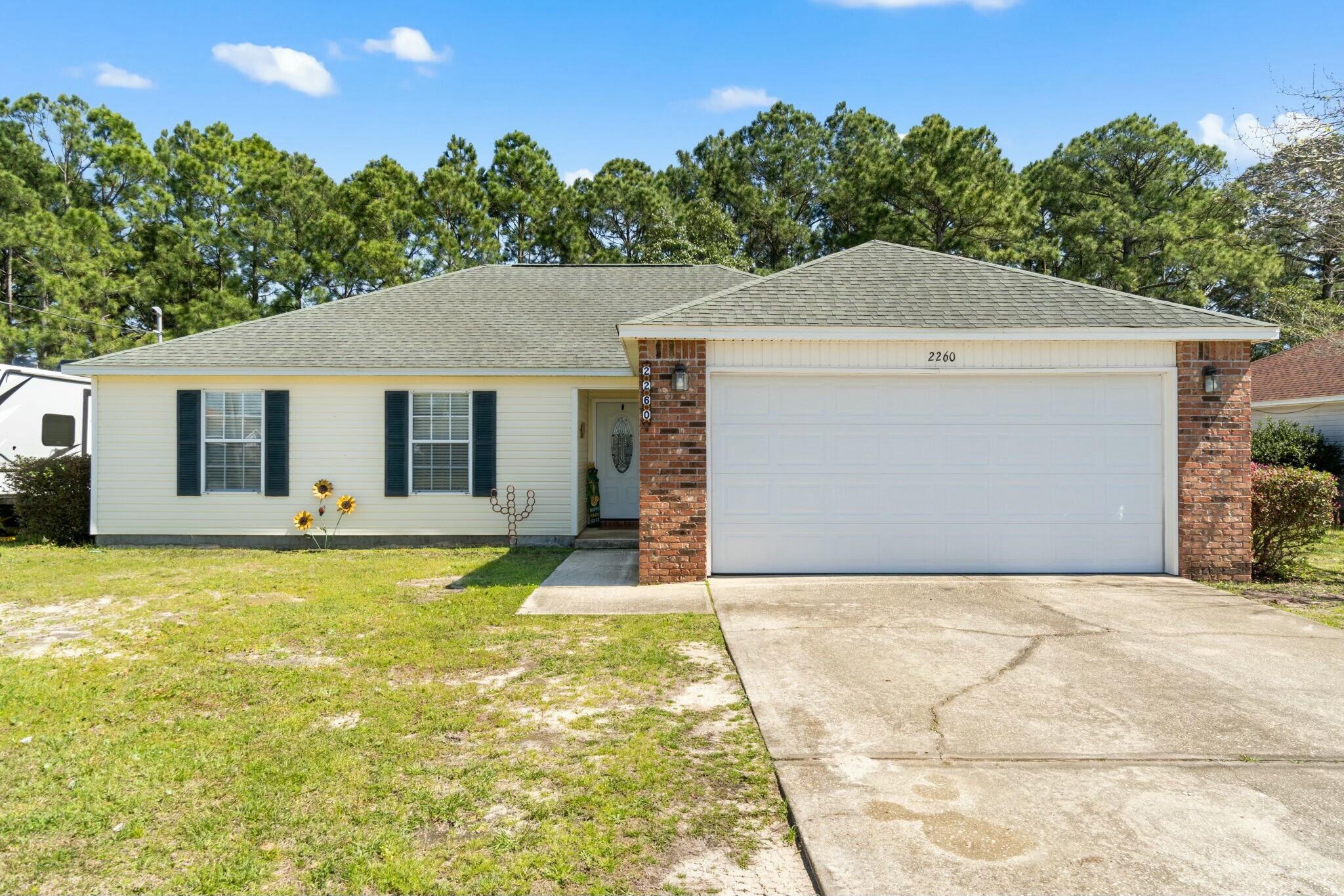 This charming 3-bedroom, 2-bathroom home offers 1,329 sq. ft. of comfortable living space on a spacious 0.27-acre lot with a private, fenced backyard--perfect for relaxing or entertaining.Enjoy peace of mind with a brand-new roof to be installed before closing, a new water heater (2024), and HVAC system installed in 2017. The attached garage features a separate HVAC system, making it an ideal space for a workshop, home gym, or additional climate-controlled storage.Nestled in a prime location, this home provides easy access to Navarre Beach, Hurlburt Field, shopping, dining, and more. Don't miss your chance--schedule a showing today!Nestled in a prime location, this home provides easy access to Navarre Beach, Hurlburt Field, shopping, dining, and more. Schedule a showing today!