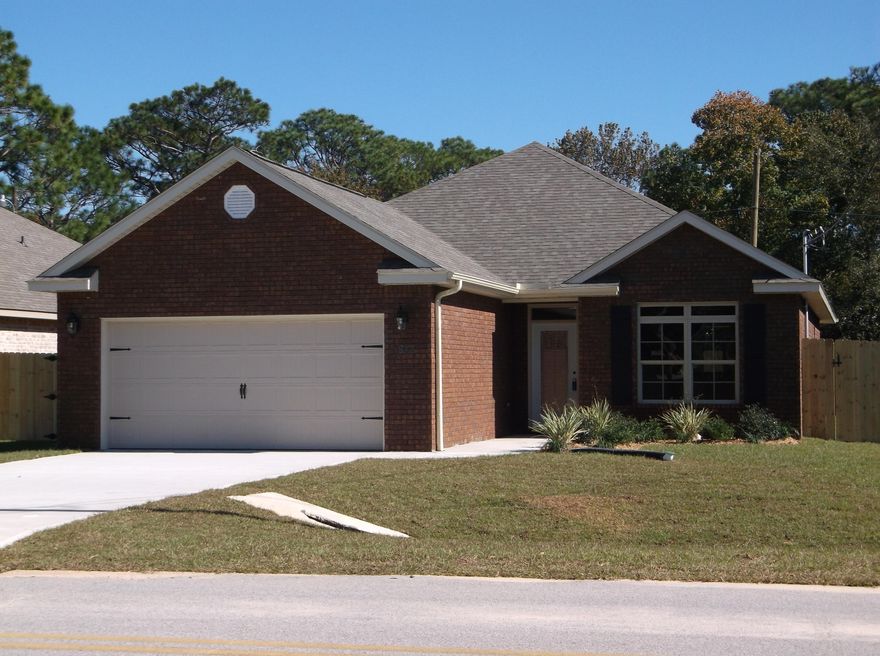 NEW CONSTRUCTION. 4 BEDROOM 2 BATH 1 STORY BRICK HOME. GRANITE COUNTER-TOPS IN KITCHEN. CULTURED MARBLE VANITY TOPS IN BATHROOM. 50 GALLON WATER HEATER. IRRIGATION SYSTEM. 9 FT CEILINGS. VERY EFFICIENT 15 SHEER AC SYSTEM W/PROGRAMMABLE WiFi T-STAT. ENERGY EFFICIENT EARTH CENTS HOME W/ LOW-E WINDOWS. TILE FLOORS IN KITCHEN, BATHS, LAUNDRY AND DINING RM. BLINDS HAVE BEEN INSTALLED. LOOK AT THE SPEC SHEET AND FLOOR PLAN IN THE DOCUMENTS SECTION. EASY TO SHOW, SEE AGENT NOTES