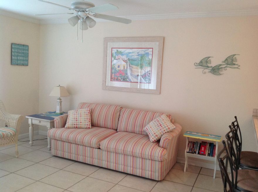 Second level studio overlooking the pool area. Tile floors through out and washer/dryer has been added. Also has large tiled kitchen breakfast bar. Recently installed water heater, air handler, garbage disposal, stove and refrigerator. Short walk to the beach and all of Sandpiper Cove's amenities. Sandpiper Cove is located in the heart of downtown Destin with 1100' of beach frontage and also located on the Destin harbor. Other amenities include 5 pools, 6 tennis courts, par 3, 9-hole golf course, boat launch, canal docking and boat slips available for lease. Louisiana Lagniappe Restaurant is on-site on the Destin Harbor and seasonally Rick's Sand trap is in the beach front pavilion. So many amenities for such a reasonable investment!