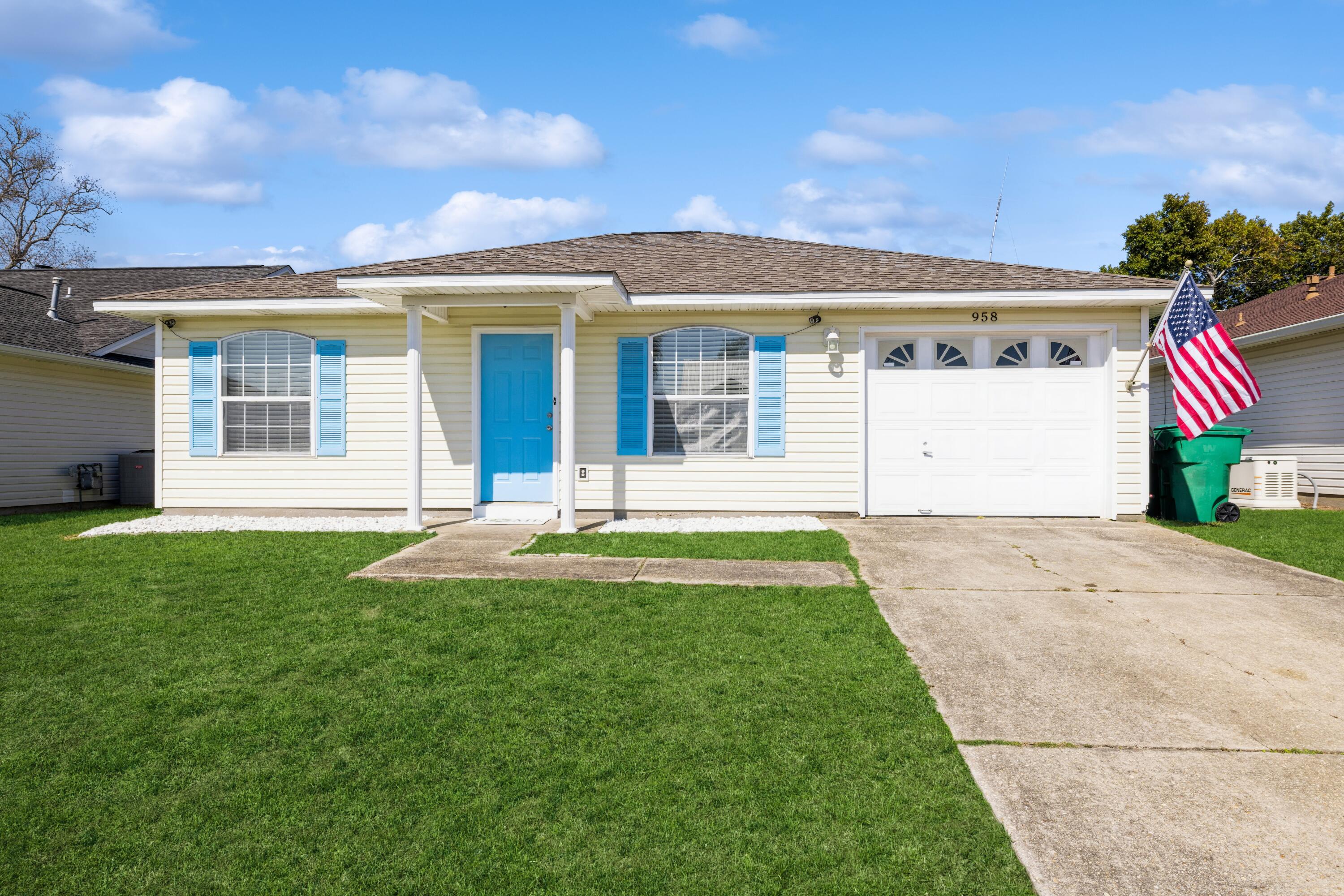 This centrally located gem offers 1,578 sq/ft with a heated and cooled garage. Whether you're looking for a starter home or an investment opportunity, this 3-bedroom, 2-bathroom property checks all the boxes.The kitchen and dining area feature a convenient pass-through, while French doors open to a newly fenced backyard with an inviting open patio--a great space for outdoor relaxation. Recent upgrades include a new roof (Dec 2018) and a brand-new HVAC system (June 2024). The seller is open to a VA loan assumption with a very low interest rate, making this an even more attractive opportunity. No HOA. Don't wait--this is the best deal in the neighborhood.