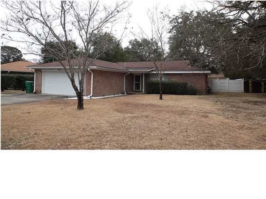 Comfortable all brick, 3 bedroom/2 bath home in central Niceville. Very convenient location close to shopping, recreation, medical facilities, award winning Niceville High School, Eglin Air Force Base, the area's largest employer, Northwest Florida State College, and beautiful beaches on the Emerald Coast. Open floor plan with large living area with gas log fireplace and mantel. Master bedroom has walk in closet and second closet. Baths feature glass step in showers. Home has 9 ceiling fans! Large enclosed Florida Room is heated and cooled. Adjoining, large covered patio (13' x 18') for barbecue. Large metal outbuilding (10 x 14) for storage. Lawn pump cuts irrigation expense. Garage has overhead storage and storage closet. Extra wide driveway for recreational vehicles. Roof replaced