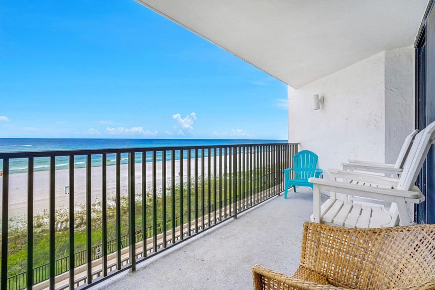 MOTIVATED SELLER! The BRIGHT Panama City Beach spotlight has stopped on this gorgeous and GULF FRONT- Privately GATED beach property. From the moment you enter, you are overwelled by gulf views from the kitchen, living room, and dining room. The oversized kitchen boasts endless wraparound granite countertops, white shaker cabinets, a custom backsplash, pantry + more. The master bedroom hosts an oversized en suite master bathroom w/ matching granite, shower/tub combo, + more. The deluxe size PRIVATE balcony is the perfect location to take in the world famous Panama City Beach sunrise and sunset. NEW HVAC INSTALLED! Enjoy the GULF FRONT Pool, Hot Tub/Jacuzzi, elevated sundeck + pool house. The entire complex is renovated and the assessment has been paid in FULL!