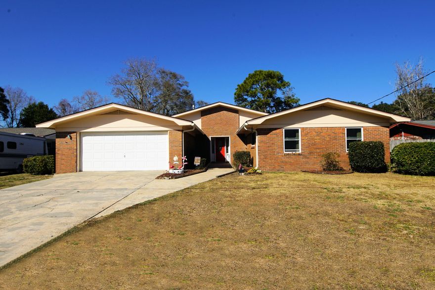 Beautiful updated home conveniently located between Eglin AFB and Hurlburt Field. New roof in 2010, A/C 2011. Spacious kitchen with new cabinets, granite counter tops, and tile floors. One of the Refrigerators will convey. Loads of space for everyone, includes an office, large 200 square foot Florida room that is not included in the square feet but is cooled with a separate A/C unit.Step in to a living/Dining great room with cathedral ceiling and a wood railing that separates them but still has that open feeling. Sellers are leaving a dining room table that has a granite top that will seat a large family, 2 tv's, a wall safe,and shelving in one of the bedrooms that is currently being used as an office. Both baths updated.This all brick beauty has copper wiring,