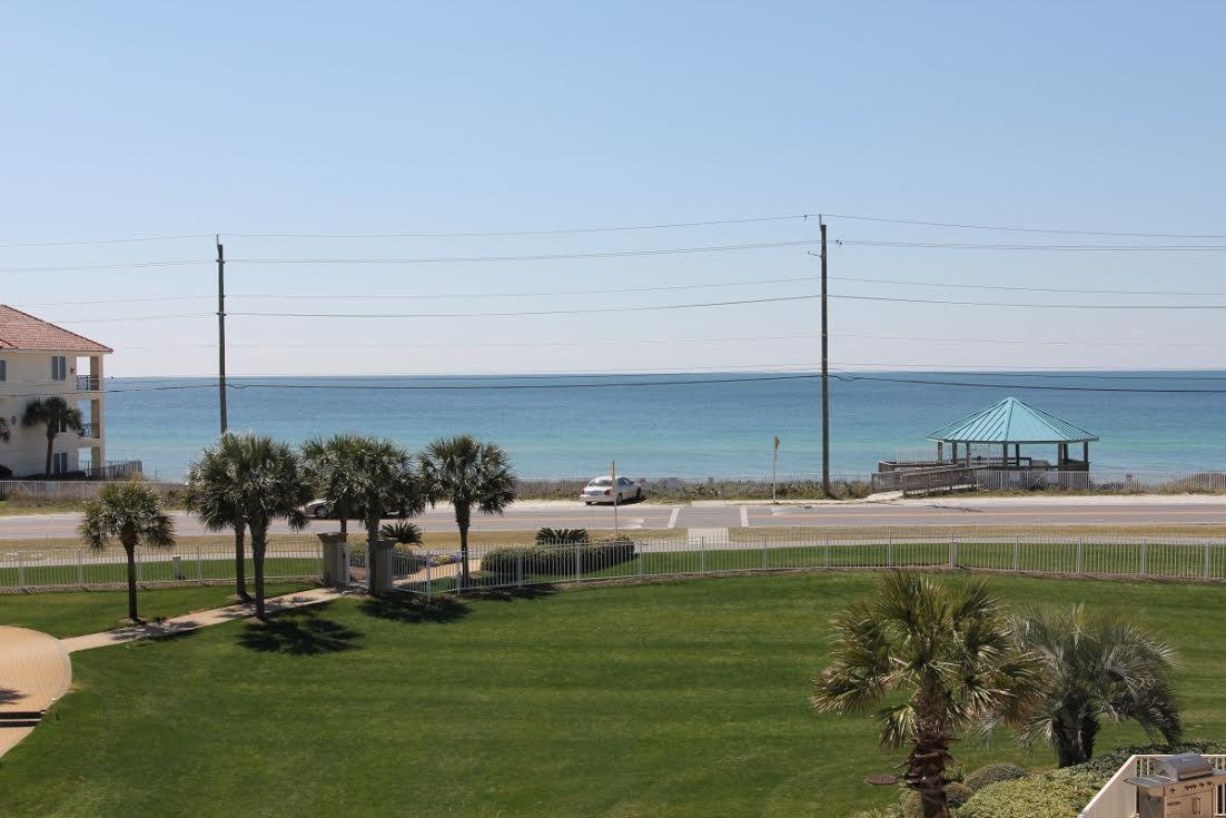 Beautifully decorated condominium with Awesome Gulf Views located in the popular Amalfi Coast. This huge 1 bedroom, 2 bath unit comes with a deeded parking space, has a beautiful kitchen with tile back splash, updated dcor, gorgeous gulf views, bunk beds and a huge master bedroom. Amalfi Coast is a gated community situated on 8+ acres with lush landscaping tons of green space and 362 feet of deeded beach access, 2 pools (1 heated) fitness center, 2 tennis courts and clubhouse. Unit conveys fully furnished and rental ready.
