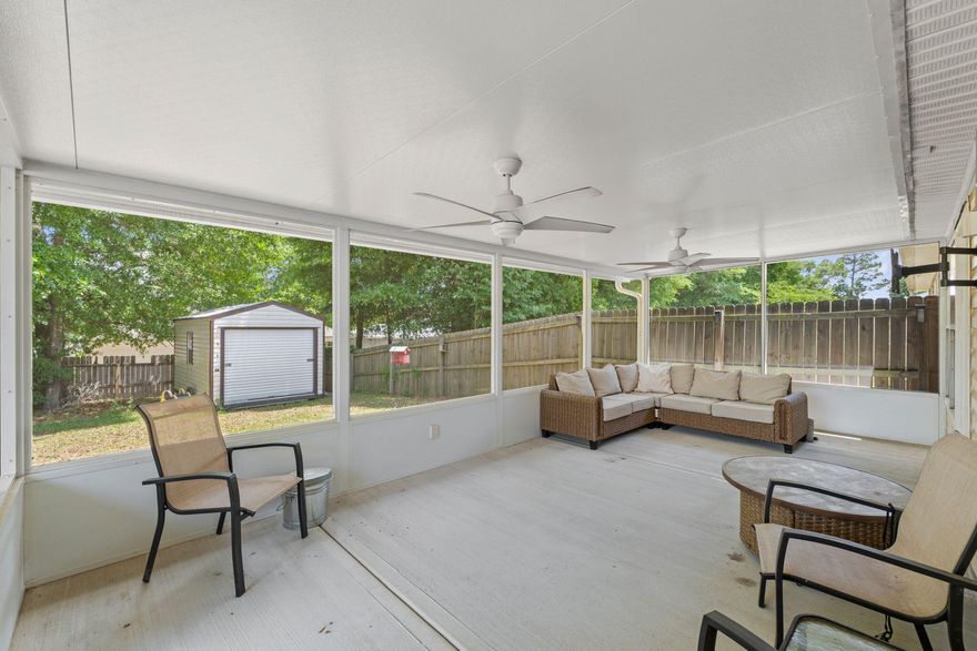 A rare find, this one-story townhome with Exceptional Features! Boasting a NEW ROOF and HVAC system, this home offers the perfect blend of style, space, and convenience. The kitchen features sleek granite countertops, and newer appliances. There is a Large sunroom, creating a serene space for relaxation, or entertaining. Enjoy privacy and peace of mind with a fenced-in backyard, perfect for pets, gardening, or simply unwinding in your own outdoor oasis. This property comes equipped with a spacious shed in the backyard, ensuring plenty of room for all your essentials and leaving room in your garage for the car. All on One Level...No Stairs, Just Effortless Living!