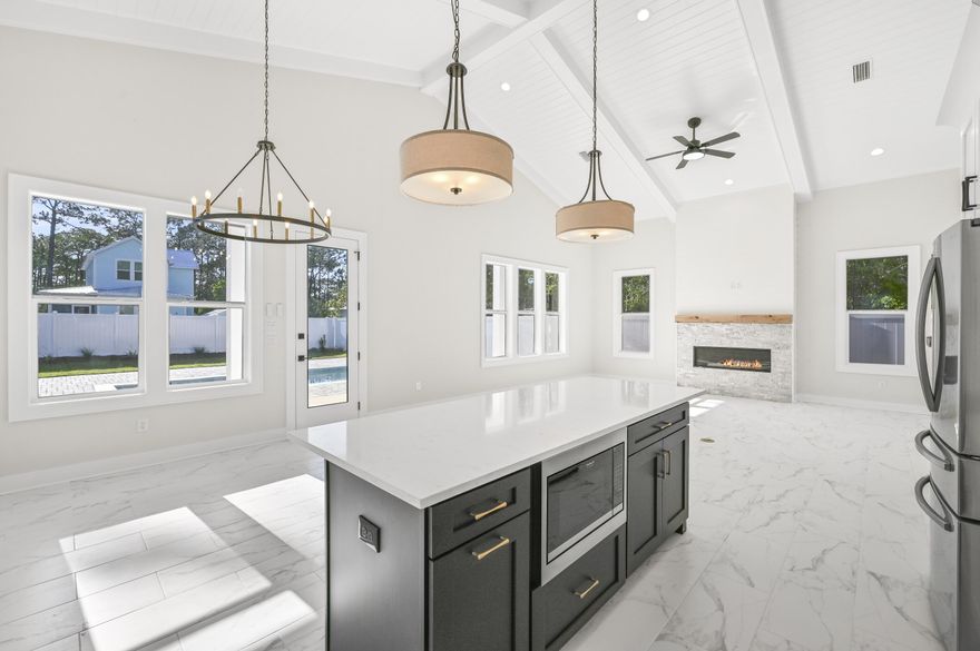NEW BUILD IN SEAGROVE. This stunning modern home, recently constructed in Seagrove, offers the perfect blend of style, comfort, and convenience. The property features 4 bedrooms, 3 1/2 baths, an inviting pool, and a large backyard, perfect for relaxing or entertaining guests. Take a short walk or bike ride to three public beach accesses, San Juan, Dothan, and Santa Clara, and to fabulous restaurants, shopping, and entertainment you love on 30A. The sleek and contemporary design of the home is perfectly complemented by the lovely finishes and abundant amenities, making it an ideal choice for a primary, secondary, or rental home. All information is believed to be accurate but should be verified.