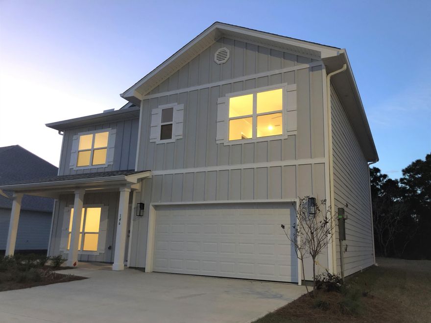 The Carol plan is a 2-story home featuring 4 bedrooms, 3 bathrooms and EVP flooring throughout. On the 1st floor is a beautiful kitchen with quartz countertops and Ivory Shaker Cabinetry, a flex room, one bedroom, and one bathroom. On the 2nd floor you will find the spacious primary bedroom with a large en-suite that boast a modern tiled shower, bathtub and a large closet. Also on the 2nd floor is the laundry room, a den and 3 bedrooms.