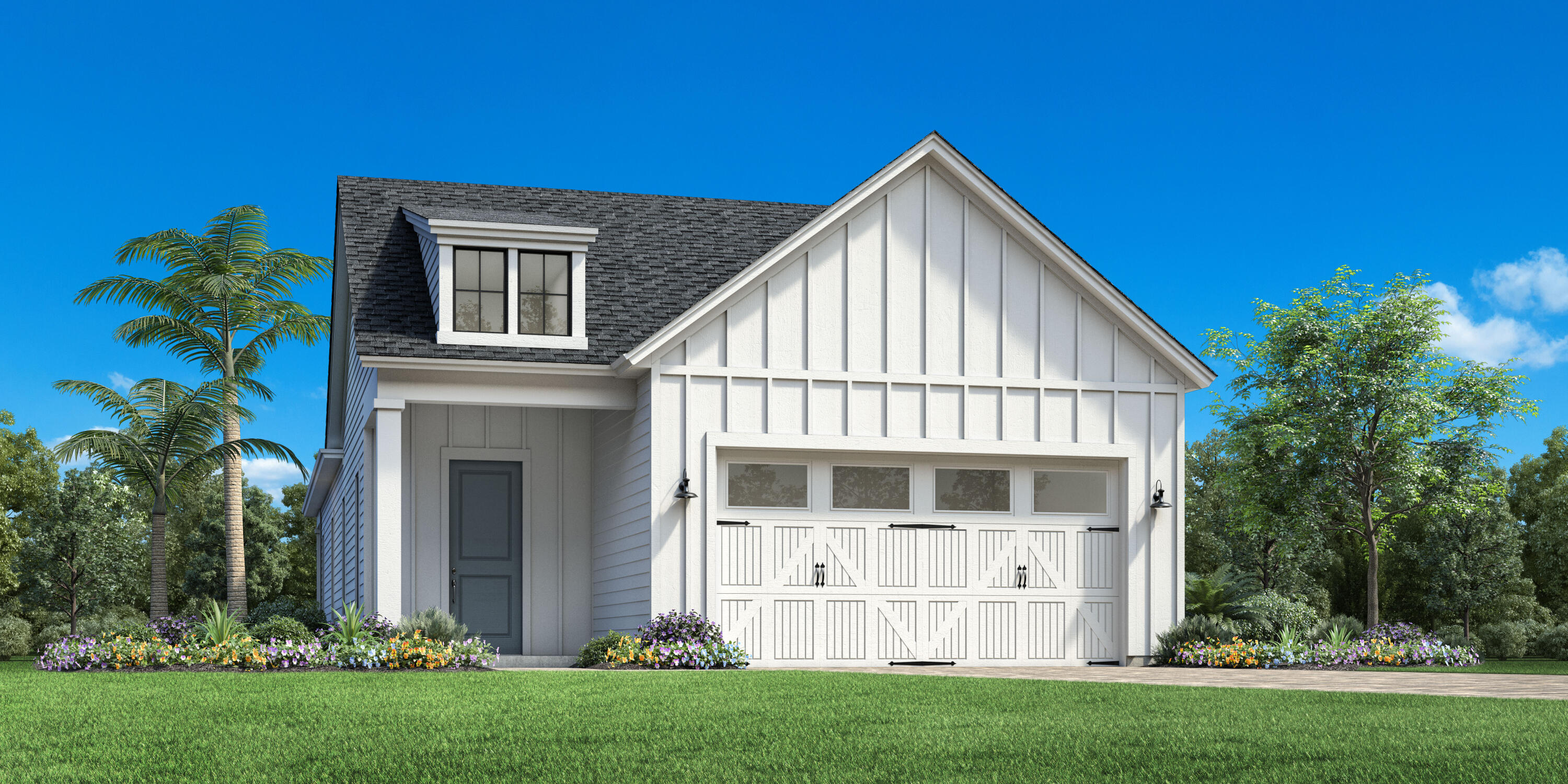 Frankford floor plan. Farmhouse front elevation.