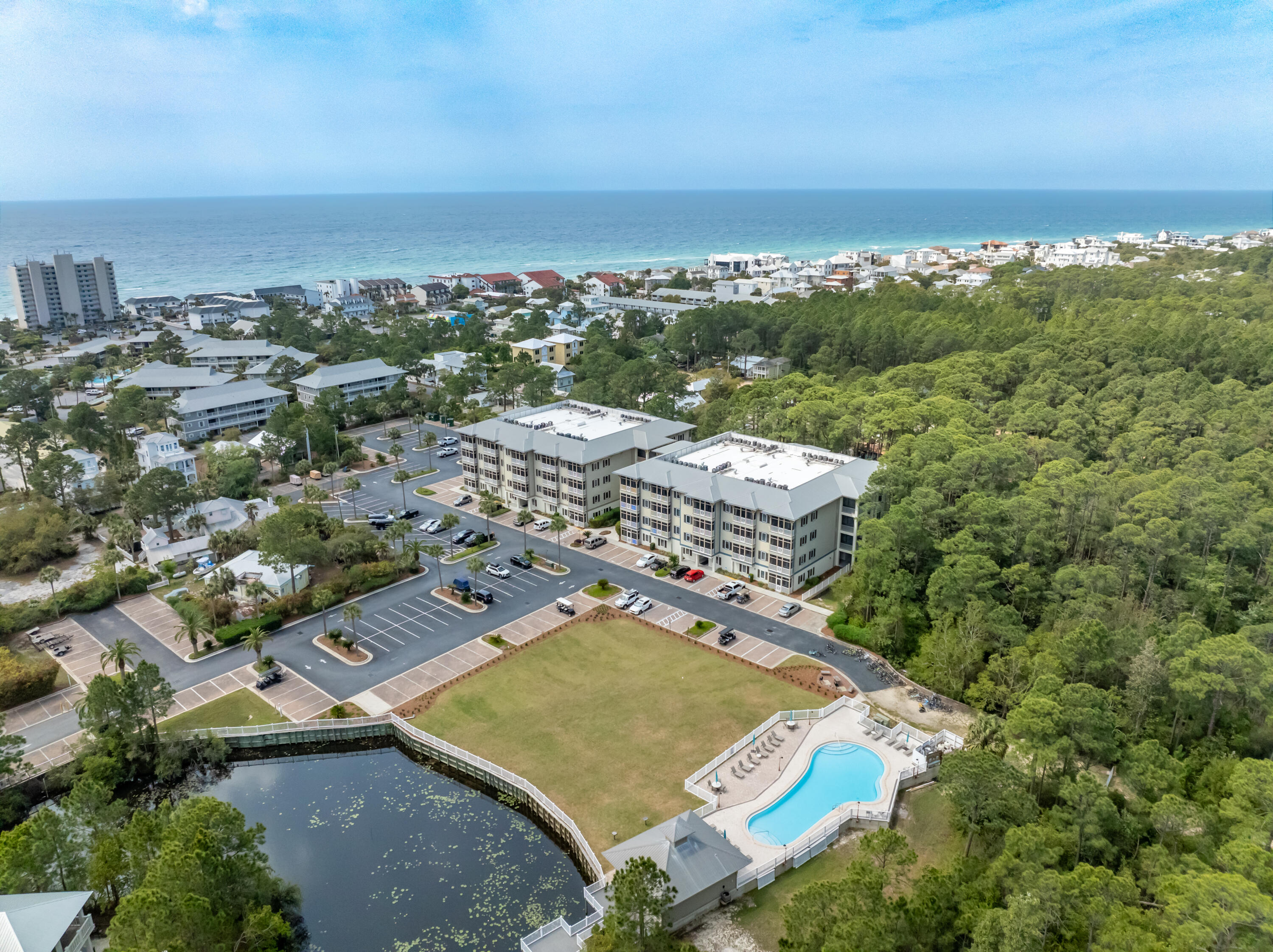 This coastal updated condo is perfectly situated between Seagrove & Seaside. With new flooring, fresh paint, New HVAC, travertine, 10' ceilings & stainless steel appliances. Come make your summer memories biking down 30A or relaxing on the beautiful beaches. 2 beach cruisers bikes included. Plenty of room to park your golf cart too. Seagrove Highlands is aprox 750 yards from the sugar white beaches & crystal clear, emerald green waters of the Gulf of Mexico.Santa Rosa Beach is one of the most desirable areas along the panhandle of Florida where you can enjoy several state Parks, like popular Grayton Beach State Park & Camp Helen State Park. Seaside, Watercolor are less than 3 miles from Seagrove Highlands which host public events, local festivals, galleries, restaurants & shopping.