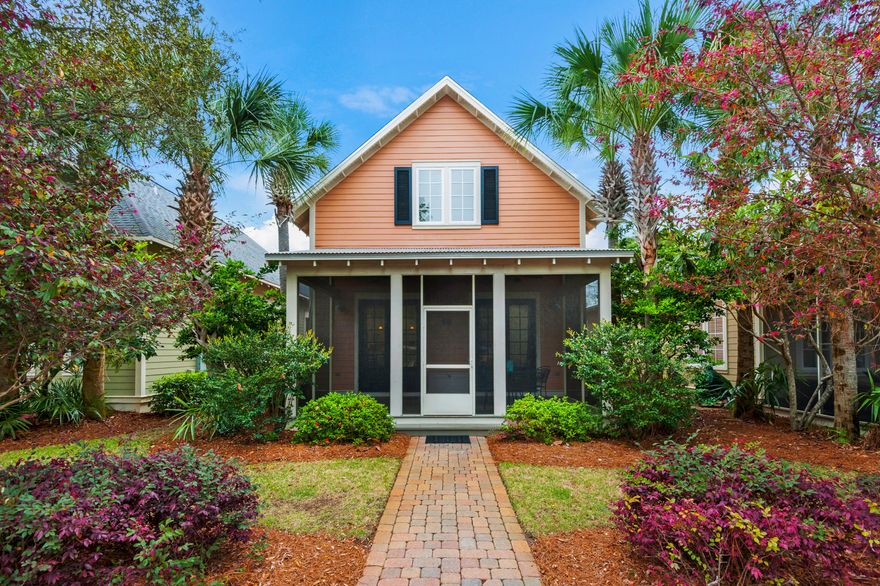 SOLD FULLY FURNISHED & SOLID RENTAL Beautifully updated coastal home in Sandestin's Bungalos neighborhood. It offers owners and guests a lush park-like setting with private pool, putting green, and Resort Tram pickup. Home features open living/dining/kitchen area off a large screened-in front porch, completely updated kitchen with white cabinets, stainless appliances and granite counters. First floor features a large master bedroom with wood floors, master bath with granite counters, walk-in shower, and large walk-in closet, there is a 1/2 bath for guests and laundry as well. Upstairs there are two additional suites, each with en-suite baths, tub and shower. Large Storage closets off the guest bedrooms are a HUGE Bonus. Come and enjoy all the amenities of resort life at Sandestin.