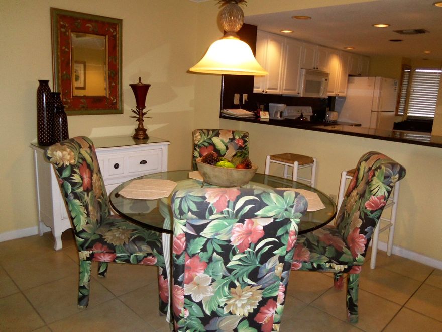 This spacious condo has a large living room, dining area to accommodate your guests. Both living area and master bedroom have a view of the pools,beach and the Gulf of Mexico. Unit is nicely furnished and has a king sized bed in the bedroom & sleeper sofa in living area.Bathroom has double sinks and plenty of counter space. Edgewater has so much to offer guests & owners. approximately 400' of beachfront, two pools fed by waterfall, plus a baby pool. Kitchen includes washer/dryer, pantry and much more. Once a person stays at Edgewater, they usually come back the next year.Playground area for children & fitness center for the adults on the premises. Easy access to pools and the beach area and great view from the living area and the bedroom. Gated complex & well managed & the grounds are lus