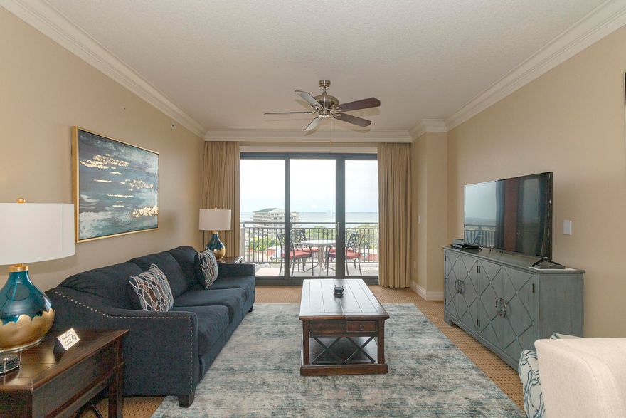 All New Furniture, updated photos coming soon. Gorgeous Gulf, Pass, & Bay Views from this 3BR/3BA, 1,566SF Condo in Emerald Grande. This amazing condo is being sold fully furnished and has an open living area with views of the Bay & Pass. The living/dining area has access to the one of the two balconies. The kitchen features granite countertops, stainless appliances, & breakfast bar. The master suite has a private balcony with gorgeous views, double vanity, garden tub, & separate shower. The second bedroom features a private bath, gorgeous view of the bay, & balcony access. There is also a 3rd bedroom with access to the hallway full bath. Emerald Grande boast amazing amenities including full-service spa, fitness center, large pool deck, & so much more. Condo Grossed $44662.36 in 2018.