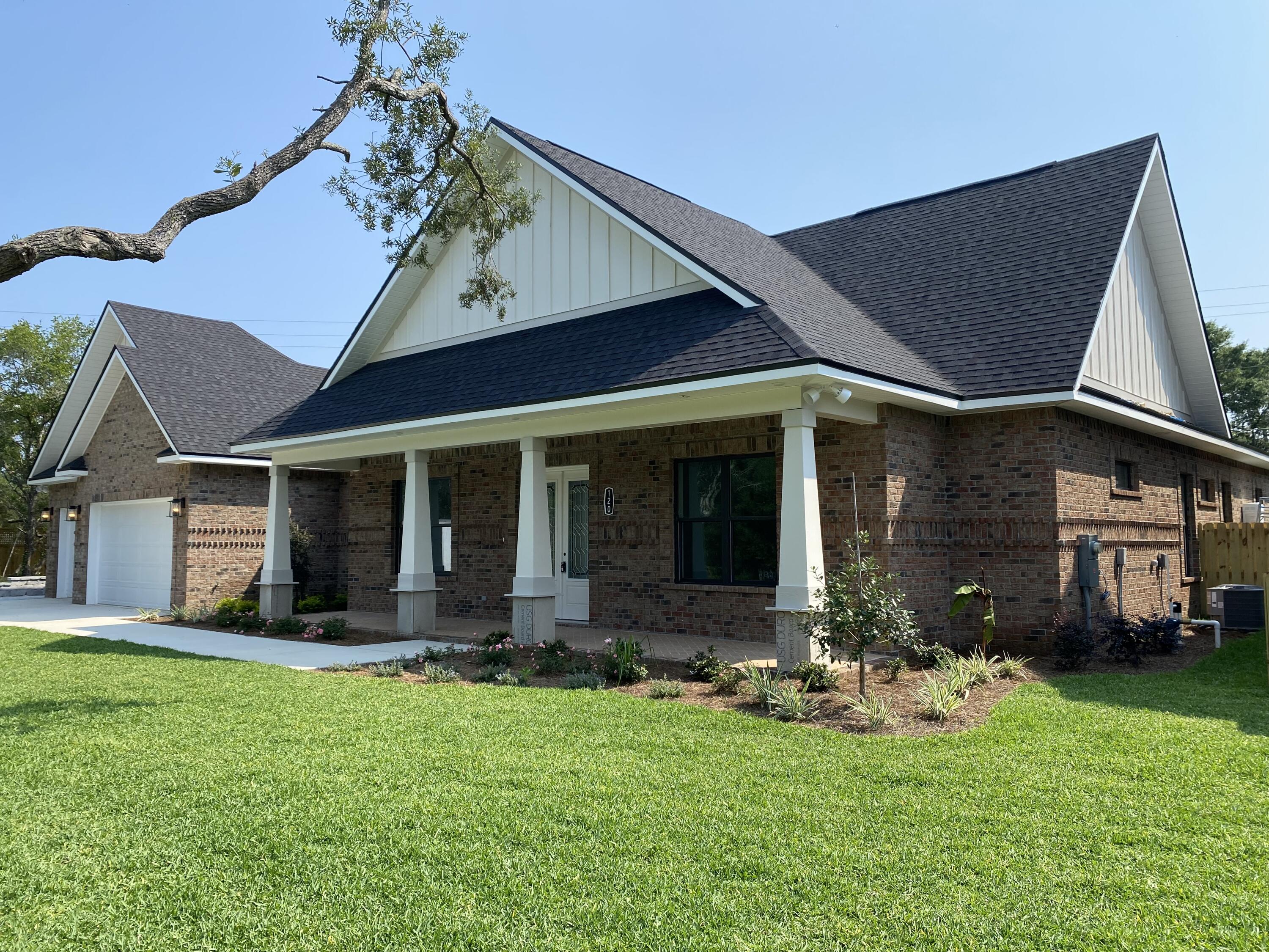 New Construction in the heart of Fort Walton Beach! Come see this 4 bedroom, 3.5 bathroom home with an additional bonus/ flex space today to appreciate its beauty. Complete with countless custom touches and upgrades along with an open, flexible floorplan this home has so much to offer! Upgraded pavers with a gas firepit and permanent landscaping in the backyard, with water access for residents of Linstew Drive at the end of the street for you to take your paddle boards, kayaks and more! Custom tile work in the bathrooms, along with luxury cabinets and upgraded lighting package, and don't forget the 3 car garage for extra storage. 2 tankless hot water heaters, gas range, 3 full bathrooms with an additional powder bath off the kitchen for convenience and for guests, come see it today!