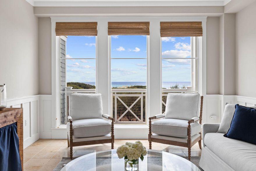 Seller will pay all remaining assessment costs. Discover your dream coastal retreat in the heart of WaterSound Beach, where the soothing sound of the waves and endless gulf views create a serene backdrop for this luxurious gulf-front condo. Nestled within the exclusive, gated community of The Crossings, this stunning three-bedroom, three-and-a-half-bath residence offers a perfect blend of elegance, comfort and coastal charm. As you enter, you're welcomed by the warmth of rich wood details and an inviting first-floor master suite, complete with its own private deck and a spacious ensuite bath. Additional first-floor highlights include a custom-designed bunk room, a dedicated laundry room, and a bright office space with French doors, ideal for work or relaxation.