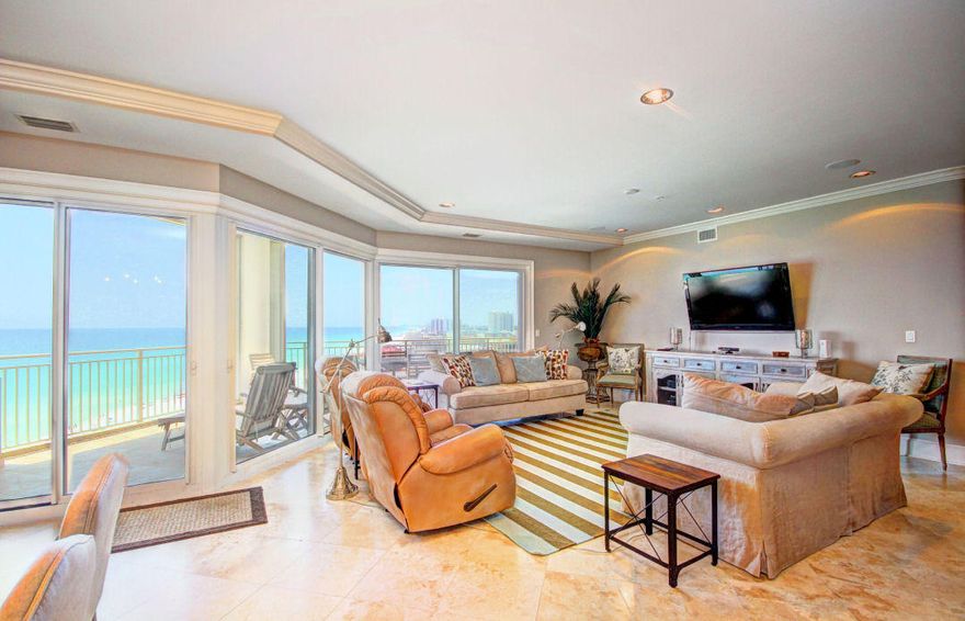 JUST REDUCED!!!! This is the most popular and sought after stack of units in all of Grand Dunes' South Tower and the only one currently available! The ''20'' stack is a very popular 4BR - 4BA floorplan and offers unparalleled views of the gulf and sugar white sand. Features of this villa include; Beautiful furnishings, central vac system,custom cabinets, granite countertops and vanities, plantation shutters, recessed can lighting throughout, ''Super Quiet'' interior pre-wired for the latest security and audio/visual entertainment, ''premium'' stainless steel appliance package with a 5 burner gas cook top, travertine flooring in living area, kitchen and baths, ''clear-ice'' ice maker, large His & Hers walk in closets,