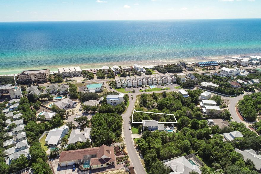 Extraordinary positioning with excellent beach proximity juxtaposed a quiet serene location adjacent to scenic highway 30A create an ideal setting for this exemplary building site in Seacrest Beach. This property boasts over a quarter acre in total lot size with a 70' width at the street and 145' in depth as well as a 50' vertical building footprint. This private location is tucked away in an exclusive corridor steps from the beach with great proximity to world class shopping, dining and local entertainment as well as the Camp Creek Golf Course, The HUB and all of the premier amenities that 30A has to offer.