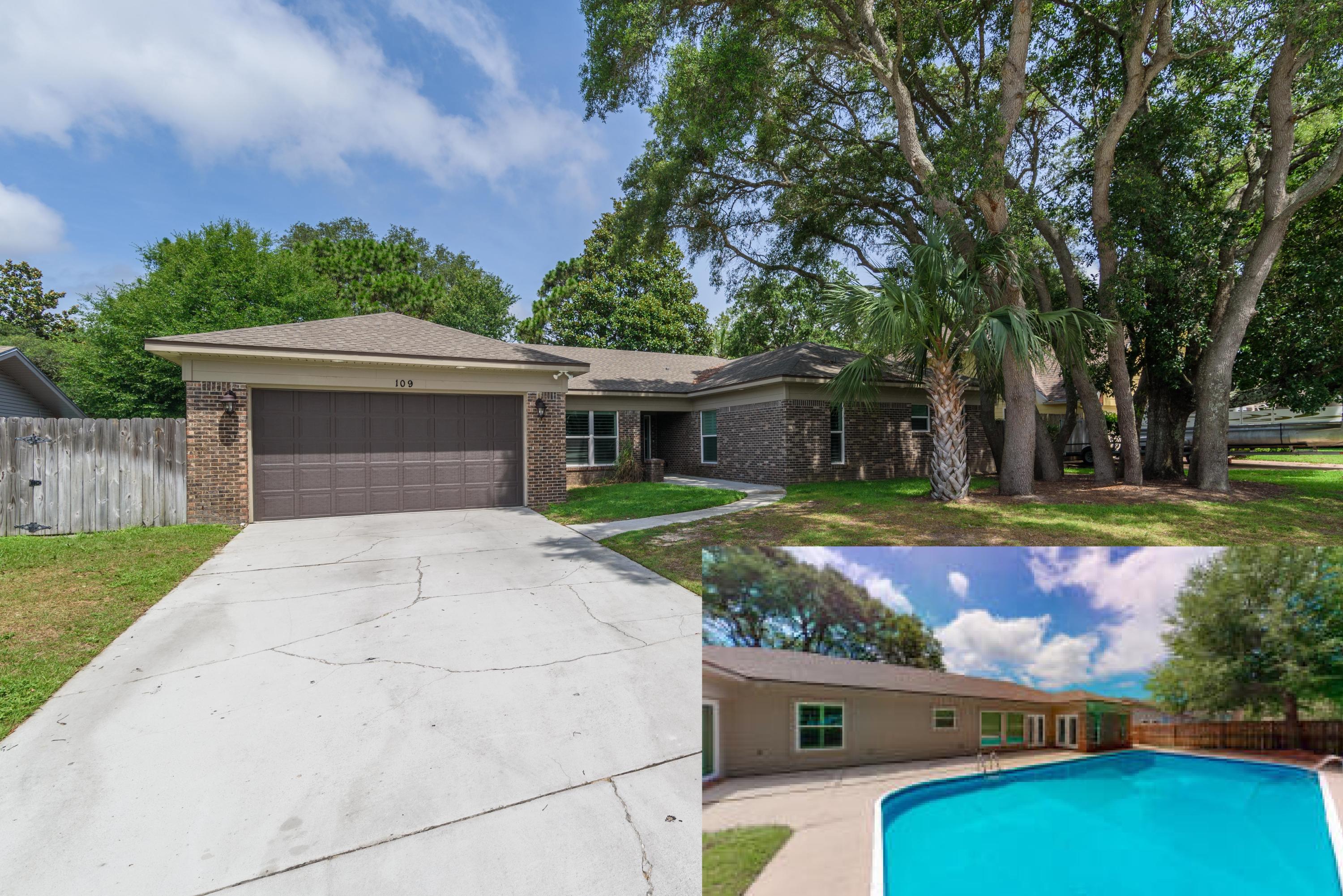 5 Bed 3 Full Bath home recently rebuilt in 2017 to today's building codes from the framed walls to the roof. This is basically a brand-new home located in the well sought after neighborhood of Lake Lorraine. Located directly on the Shalimar Country Club golf course. Upgrades are all new electrical, plumbing, insulation, sprayed foam insulation on the roof, raised ceiling, new trusses, new roof, new double pained windows and doors, crown molding, recessed lighting, new cabinets, new granite, new flooring, new drywall, all new appliances, tankless hot water heater, new pool liner, all new irrigation pump and timer. Located near Eglin AFB, Hurlburt AFB, and downtown Shalimar. Large open concept layout with all the upgrades you would want in a new house. The 5th bedroom could be used as a private study or kids play room off of the living area.
