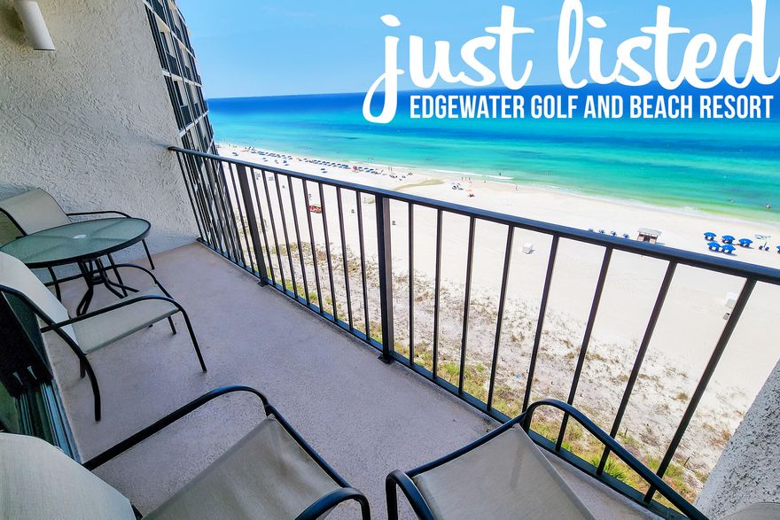 Looking to Own Your Slice of Paradise? Here Resort Living is waiting for you! BEACHFRONT CONDO at the Iconic Edgewater Golf & Beach Resort In Panama City Beach! Stay, unpack & enjoy all the amenities that Edgewater has to offer!! No other Condo offers you what the Edgewater Resort does! As an Owner, many of the amenities are available to you at no extra cost! Amenities within the Gated Edgewater Golf & Beach Resort include a Lagoon Style Pool below this property overlooking the Gulf, Hot Tub Spas to reenergize, Children's Splash Pad, plus 10 additional Pools within the Resort with most heated in the Winter, On-site Executive Par-3 and 9-Hole Golf Course, 5 Pickle Ball courts, 10 Tennis Courts, Shuffleboard Courts, Kids Club, Family Fun Activities, Full service Gulf front Oceans Bar & Grill serving Breakfast to Dinner with Indoor and Outdoor seating, a Convenience Store, Starbucks coffee, Clubhouse with Fitness Center and Aerobics Room, Spa, a Tram to transport you from the Gulf Condos to the Villas across street, Cabanas at the Lagoon Style Pool, A Conference Center perfect for large groups, and SO MUCH MORE!

Owner Pets Welcome!

The Gated Resort is situated in the heart of PCB (Panama City Beach) where you can enjoy Local and Chain Restaurants, Shopping and Entertainment.

This 1 Bedroom Well Maintained Condo has Incredible Unobstructed Views of the Gulf! Premium Desirable 10th floor Condo. This is your opportunity to not only Own a Slice of Paradise along the Emerald Coast but also at a Resort with so many amenities within to have the opportunity to have an amazing Vacation Home and/or a Rental Investment! Make your appointment today to view and get more information!

Newly installed Fire Suppression Sprinkler System. Additionally, all other Life Safety and Building Code Requirements have been inspected last year.