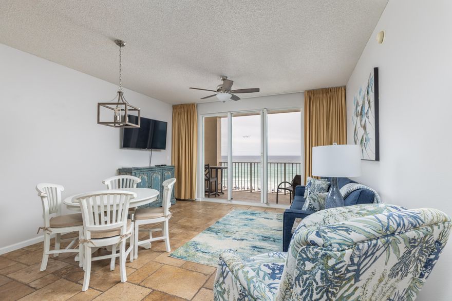 NEW Price Reduction! $560,000, B406 Majestic Sun is a  spectacular one bedroom two full baths with bunks that offers everything you want in a beach vacation! The 4th floor location offers the perfect height for great gulf views as well as easy access from the parking garage. The fresh paint and new furnishings provide the turnkey experience that allows you to spend your time at the beach. The master suite is equipped with a king size bed and private full bath while the hallway bunk bed and sleeper sofa allows this condo to comfortably sleep six. An additional full bath really comes in handy when everyone needs to get ready to go out to dinner. If you decide to stay in one night, the kitchen is fully equipped with granite counter tops and stainless appliances.  As a part of Seascape Golf and Tennis Resort, you have full access to 2,000 feet of white sandy beach, multiple pools, lighted tennis and pickleball courts, and executive golf course. Majestic Sun also offers a indoor outdoor pool. Make an appointment today to come see why Majestic Sun is one of the most popular resorts on Scenic Gulf Drive.  
