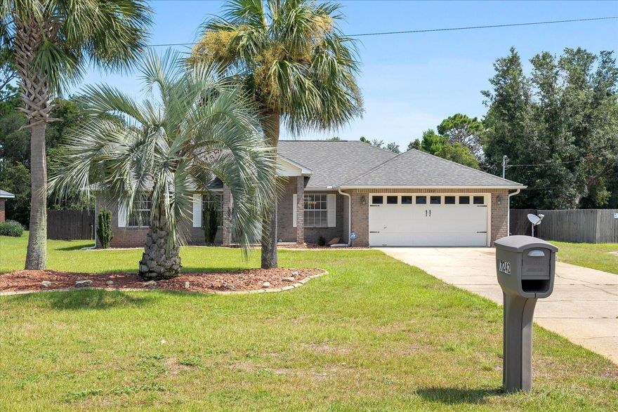 Move-In Ready!  You MUST SEE this Immaculately Maintained 4 BR, 2 Bath Brick Home in HBTS!  No Carpet!  LVP Flooring everywhere except the Laundry & Baths, which are tile. Roof is 2021, HVAC 2021, Irrigation Pump 2023. Spacious Kitchen with Stainless Appliances, including 2022 Refrigerator with 3 year warranty, a real stove vent, Large Pantry, Gorgeous Maple Cabinets w/pull-outs & Granite Counter-tops!  There is a formal entry hall and separate dining room. The Kitchen Breakfast Bar overlooks the large Living Room with cathedral ceilings, lighted plant ledges and a new sliding glass door that opens onto the Screened Porch with tiled floor!  The Master Suite has tray ceilings & a Large Bath with Tile Surround Garden Tub, Separate Shower, Updated Dual Vanities and Spacious Walk-in Closet.  The Laundry Room is inside.  The Guest Bedrooms are nicely sized and the Guest Bath has an updated vanity and tile flooring. The front yard is elegantly landscaped with beautiful palms.  The Back Yard is fully fenced with a Double Gate and has a Fire Pit and a 16x8 shed (2022.) The Screened porch has two fans and opens to a covered Patio area PLUS an additional open patio area with pavers.  There is a lovely 24' Above Ground Pool with a large, low maintenance, composite wood deck!  Holly By The Sea offers you fabulous amenities for the whole family including a large recreation center with indoor and outdoor pools; a full gym (within walking distance), 8 clay tennis courts, rv camp site, rental beach house available for events, youth department, a nearby boat launch and much more! Roof is 2023, HVAC 2021, Irrigation Pump 2023.  Call to see this Well-Loved Home Today!