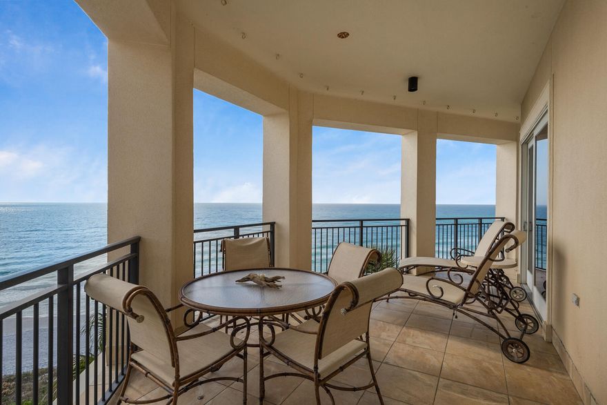 Welcome to A201, a 4 bedroom 4.5 bath luxury condominium at Bella Vita in Blue Mountain Beach.  A201 is located in the west building with only 12 residences.  Coastal beauty on the beach awaits you!  Rarely does a Bella Vita Gulf front four bedroom become available. Beautiful A201 majestically rises above the 365 feet of white sandy beach offering stunning gulf, beach and coastline vistas. The veranda is as wide as many 30A gulf front lots. The interior creates a calming atmosphere beckoning you to relax and embrace the 365 feet of beach.  This furnished, never rented, luxurious four bedroom, four and one half bath condominium home lives like a beach house and offers two gulf front master bedrooms with designer baths. Each guest bedroom enjoys gulf views, private bath and a walk-in closet. The graciously sized living room features a gas fireplace, surround sound, and a wet bar with icemaker.  Light permeates the living room as a series of four windows offer piazza views.  The Linn's Prestige custom gourmet kitchen features top of the line appliances with 48 inch slide-in Thermador range, Dacor microwave, and Sub Zero Refrigeration.  The Living Room and two Master Bedrooms let on to the impressive 443 square foot veranda with colonnade capturing gulf breezes and the soothing sound of waves. The open floor plan marries the kitchen, dining and living room while providing distinct, comfortable spaces for entertaining coastal style. Gated Bella Vita consists of 48 residences comprising three buildings nestled around the piazza on the Gulf of Mexico and boasts six acres.  Bella Vita is situated upon the highest point on the Continental U.S. Gulf Rim, features two gulf front swimming pools of which one is heated, lush landscaped gardens, vignettes, a porte cochere entry to the Great Hall with conversational seating areas, patio, kitchen library and reading room, a well-equipped Fitness Center, ample garage parking and storage. Walk to restaurants, for ice cream, donuts, dining and you will love steps away the Blue Mountain Bakery, For the Health of It, and the bike shop. Bike on 30A's 19 mile paved path or explore biking the forest trails.  Explore state parks and discover art galleries and shops nearby.  We invite you to make plans to view A201 and Live the Beautiful Life on 30A.  