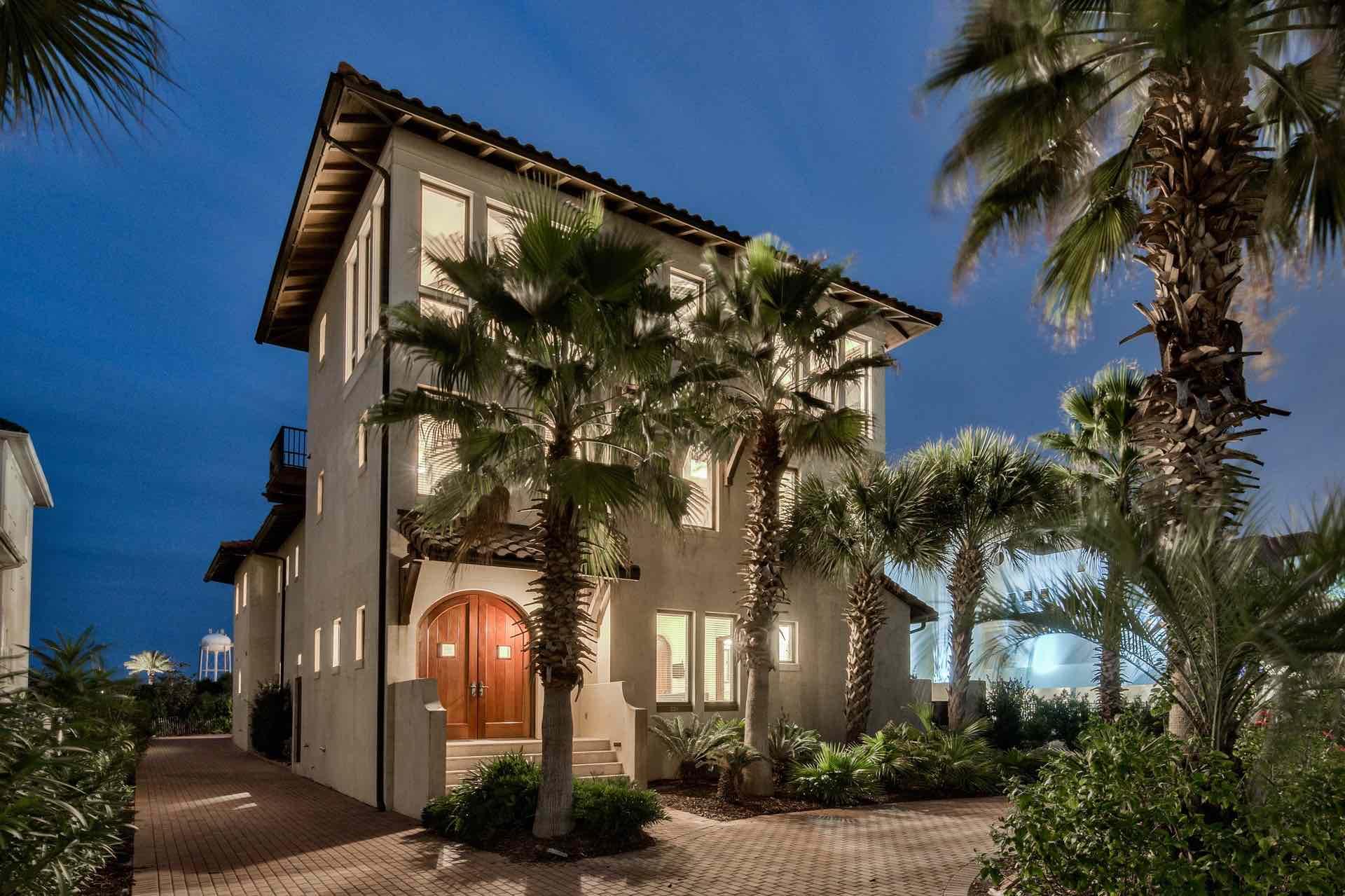 Recently appraised for $4,400,000! ''Andalusia'' is a spacious, 7,200 sq ft (4,862 Heated & Cooled) Mediterranean style home located within 175 walking steps to the beach. This spectacular home features magnificent Gulf views, a spacious and secluded courtyard, and a total of seven bedrooms sleeping up to 18 people comfortably. Paradise By The Sea, one of the most prestigious neighborhoods in the area, is home to many of 30A's most extravagant properties. ''Andalusia'' is no different, as no detail was spared in the construction of this beautiful home.With travertine floors, decorative tiles, and walnut flooring and woodwork throughout, this home is sure to wow!