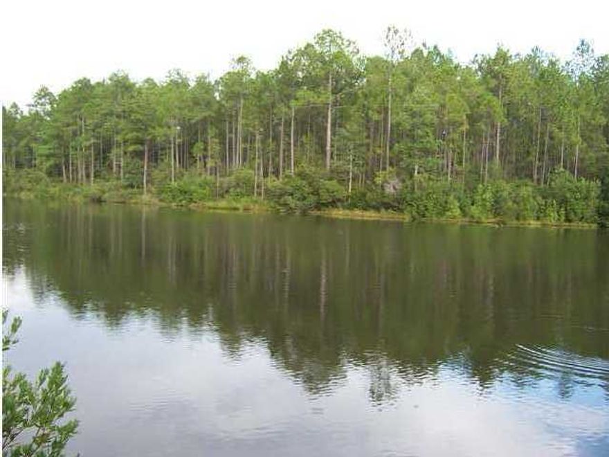 Beautiful and large lake view lot. It's very close to I-10, Wal-Mart, hospital and the beaches.