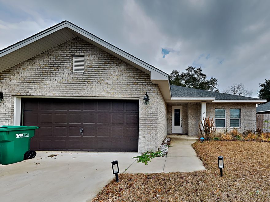 **ASSUMPTION AT 2.25%!!!* Welcome to your Florida oasis! This stunning 3-bedroom, 2-bathroom home offers the perfect blend of comfort, style, and coastal living. Located just less than a 5-minute drive to Hurlburt Field, as well as close to pristine beaches and shopping, this home is the ideal choice for military personnel, families, or anyone seeking the best of Florida living with unbeatable convenience. Step inside and be greeted by a spacious, open layout with natural light pouring through every window. The kitchen is a true highlight, featuring elegant quartz composite countertops, a breakfast bar, and white cabinetry with soft-close drawers that make cooking and entertaining a breeze. Whether you're whipping up a quick breakfast or preparing a gourmet meal, this kitchen has you covered.

The master suite is a tranquil escape, offering plenty of space and a luxurious ensuite bathroom with a beautifully tiled shower and separate tubperfect for unwinding after a long day. High-quality fixtures and solid surface countertops in both the kitchen and bathrooms bring an added touch of sophistication.

Outdoor living is a dream here! The 10x20 back porch offers ample space for relaxing or entertaining, while the fully fenced backyard ensures privacy and peace of mind. Whether you're hosting a barbecue, enjoying a quiet afternoon, or simply watching the sunset, the outdoor space complements the laid-back Florida lifestyle.

With easy access to nearby military bases, beaches, and shopping, you'll enjoy the perfect balance of relaxation and convenience. And for those who value privacy and a serene setting, this home also features a privacy fence, adding to the comfort of your backyard oasis.

This home is not just a place to live; it's a lifestyle. Schedule your showing today and start living your best Florida life!
