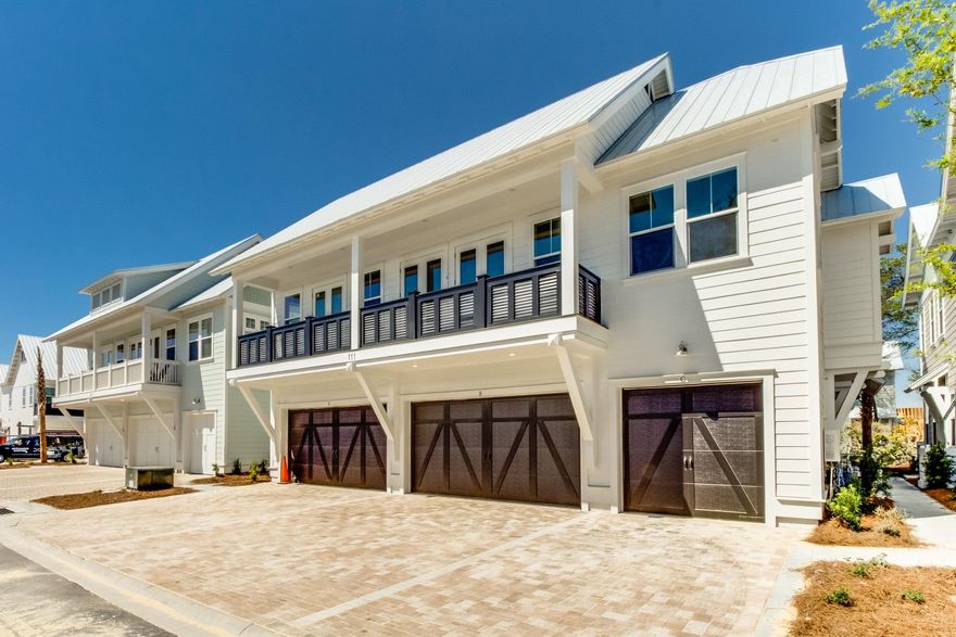 The Bahamas Triplex Townhome floor plan is uniquely designed to feature 3 bedrooms and 2.5 bathrooms with a 2 car garage. Home features include 10ft Ceilings, hardwood floors, Granite countertops, and stainless steel appliances to name a few. The Town of Prominence is located on HWY 30A between Seagrove and Alys Beach. Residents will enjoy easy access to a beautiful Town Center, Resort style pools, Fitness Center and Private Shuttle Service to the beaches of 30A. ''The Hub,'' the community's town center includes restaurants, shops, and an amphitheater with covered event pavilion, a cinema screen for movies as well as a stage for concerts and events. Subject property lot 314.