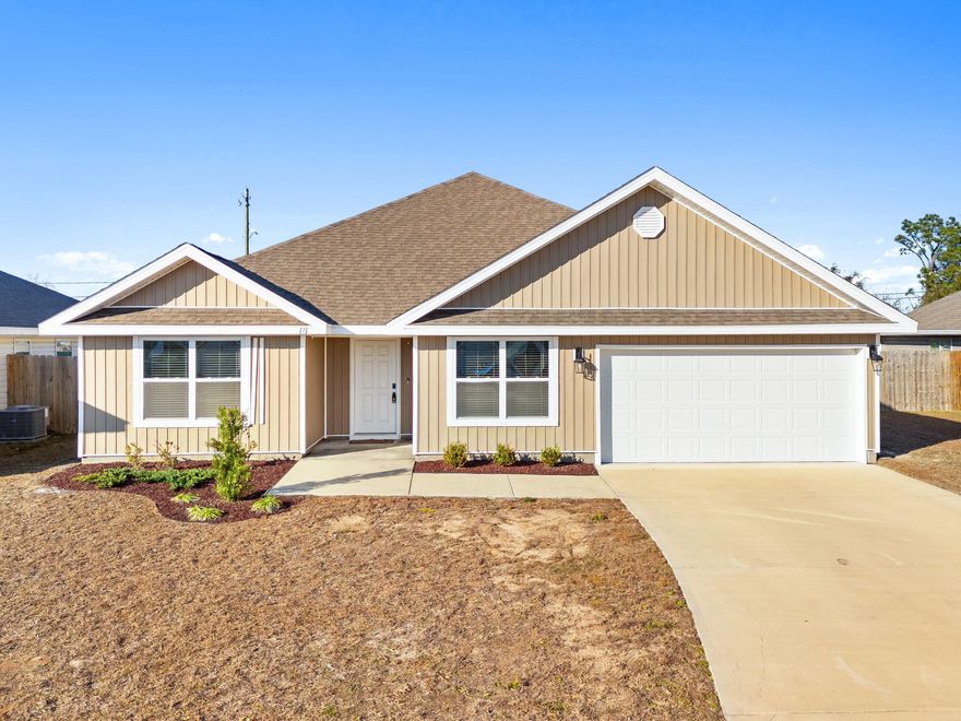 Assumable VA Loan available with a 4.25% interest rate and an approximate balance of $350,000. Better than new and full of charm! This Sawyer plan by DR Horton is tucked inside the welcoming, poolside community of Bridge Harbor. The current owners have added thoughtful upgrades you'll love--stylish lighting, ceiling fans, hardware, a whole-home air purifying system, and a fully fenced backyard ready for kids, pets, or backyard barbecues.Step inside to a spacious open layout with a split bedroom floor plan, giving everyone the privacy they need. The all-vinyl flooring keeps life simple with easy cleaning and a modern, fresh look that can match any style. The kitchen is the heart of the home, featuring stainless steel appliances, granite counters with plenty of prep space, a pantry, an eat-in nook, and even a formal dining area for when you feel like hosting.

The oversized lot gives you room to stretch out and enjoy the outdoors, while Bridge Harbor offers even more with a neighborhood pool, gazebo, and convenient beach access on Carriage Road.

And here's the real bonus: an assumable VA loan with an approximate balance of $350,000 at 4.25%.