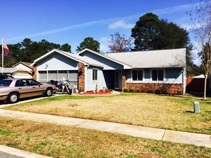 Meticulously maintained, one-owner Cedar Ridge 3 bedroom, 2 bath offering! Home is nestled on a corner lot with loads of improvements and upgrades. Roof was replaced in 2004, HVAC in 2006, Gas Fireplace, Enclosed 10x16 sunroom with tempered glass windows, windows in whole house were replaced in 2005, Granite counter tops in kitchen, carpet in main areas of home replaced in 2011. Some exterior features include: 10x16 utility shed with electricity, 16 foot wide drive way pad (RV/boat) in rear (30 amp RV plug in on end of shed), hurricane shutters, dual sprinkler system (well), Oversized two-section deck, screens on garage doors! Bryan Pest Control holds the termite bond. Buyer's Home warranty being offered. This is a must see!!