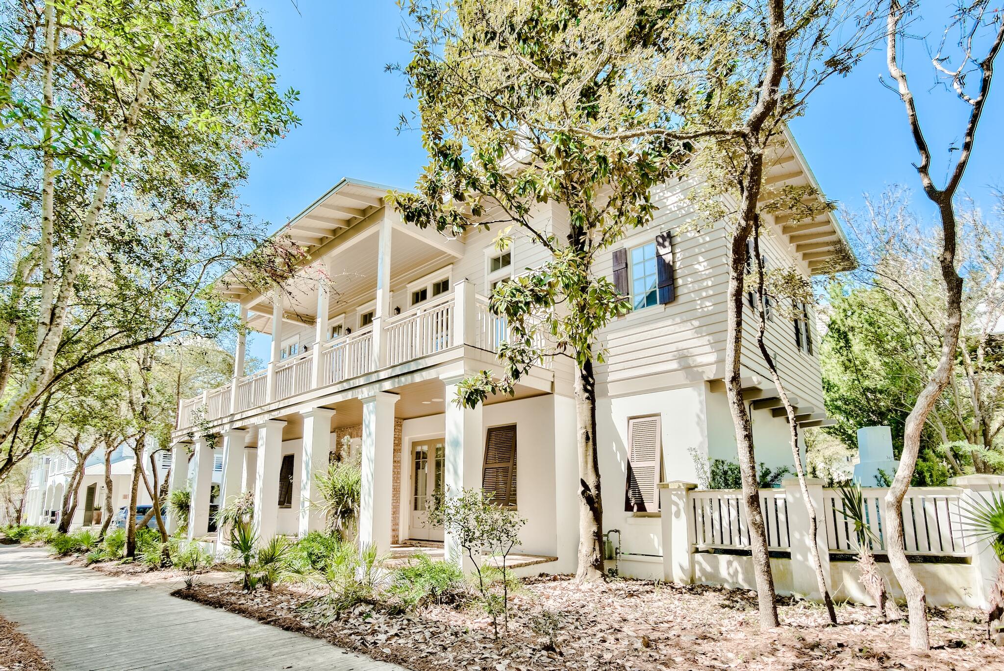 This beautiful New Orleans style beach home is a must see for anyone looking for all the best Rosemary Beach has to offer with close proximity to Main St and the beach boardwalk. This gem of a home is beautifully maintained and has never been rented. With 5 bedroom and 6.5 bath there's plenty of room for the entire family to enjoy the home featuring a stunning private courtyard with a large pool and pool deck, outdoor shower, covered deck area, and a relaxing fireplace area. Opening to the courtyard is the den/bonus room (which could also be a 6th bedroom) with a new wet bar and a full bath.